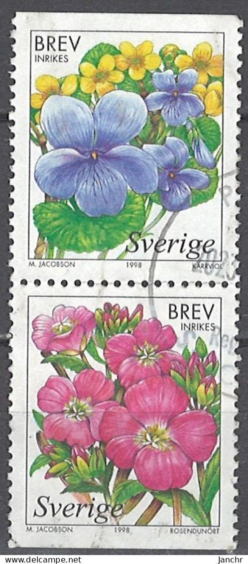 Sweden 1998. Mi.Nr. 2060-2061 Pair, Used O - Gebraucht