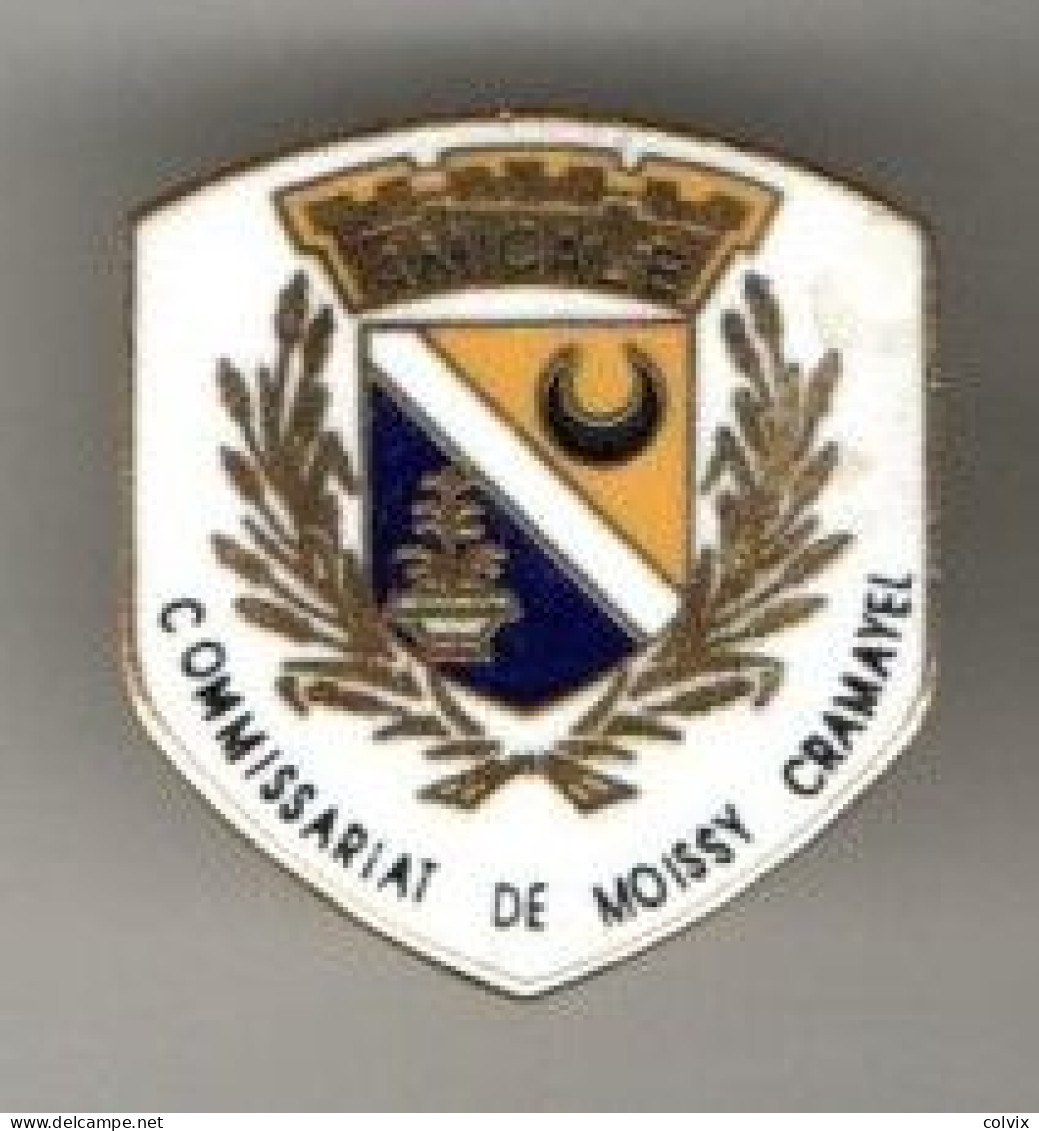 PIN'S POLICE BLASON COMMISSARIAT De MOISSY CRAMAYEL Signé HARMONIE - Police