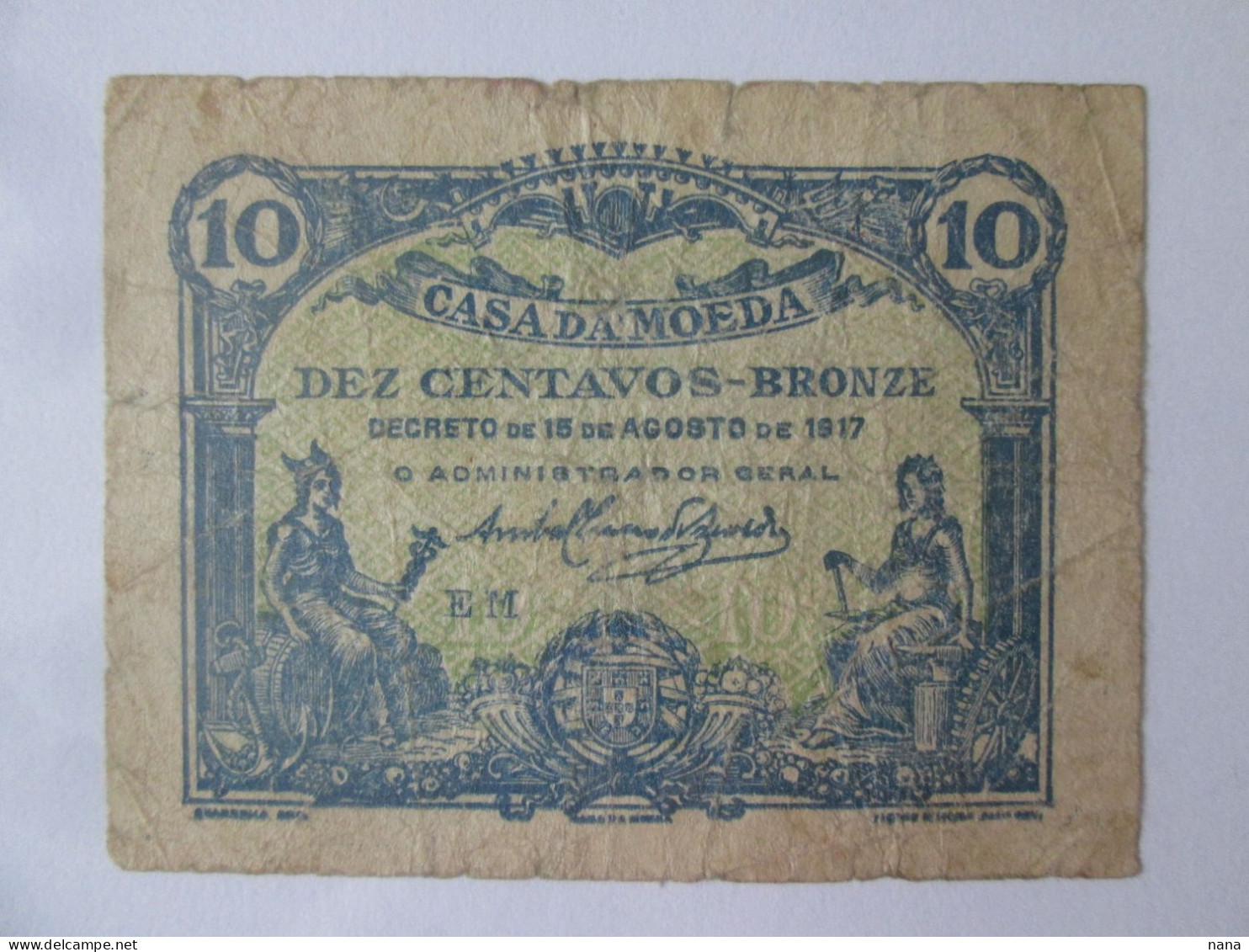 Portugal 10 Centavos 1917 - Portugal