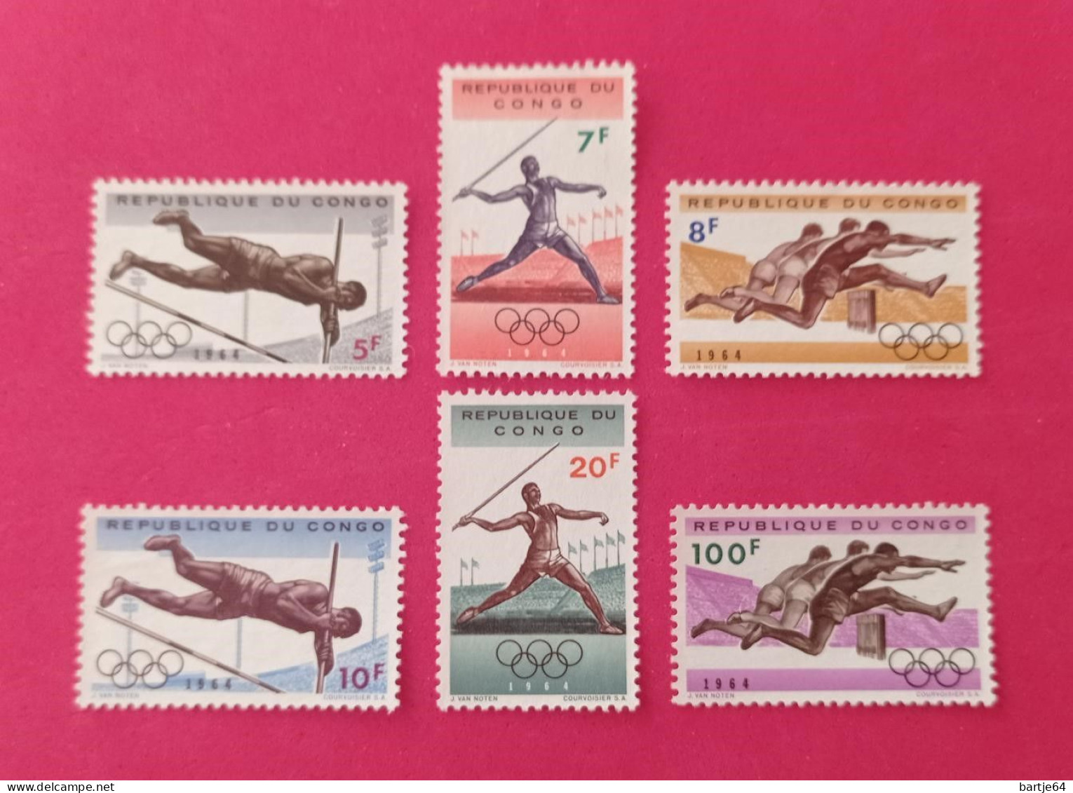 1964 Congo - Serie MNH - Zomer 1964: Tokyo