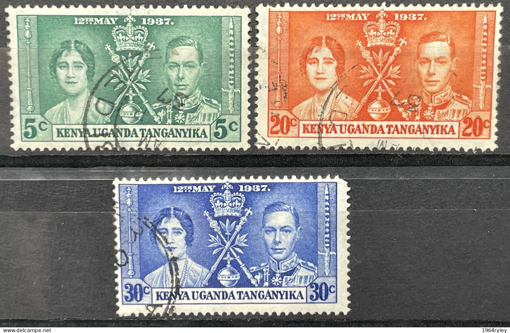 K.U.T.  - (0)  - 1937 CORONATION ISSUE - # 128/130 - Kenya, Uganda & Tanganyika