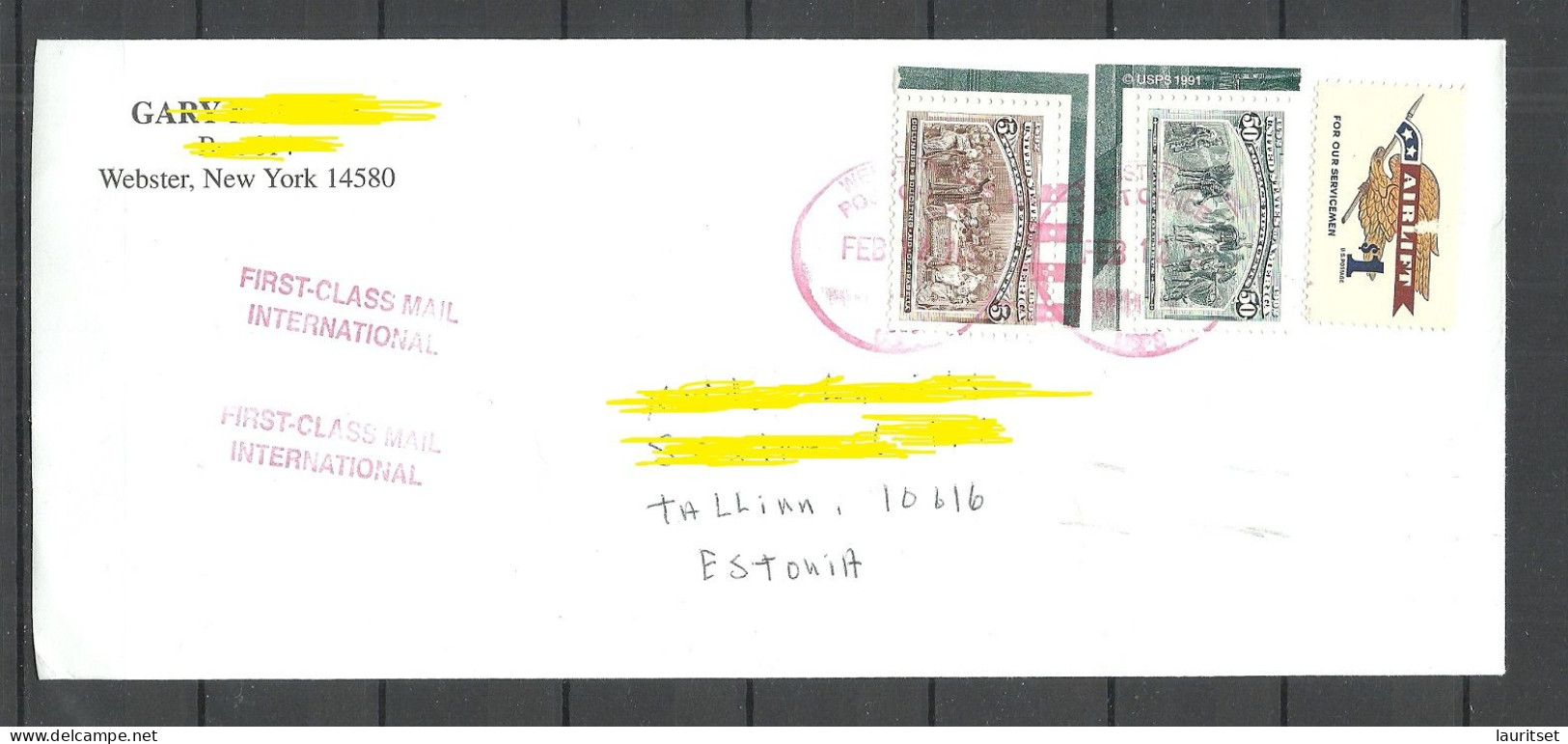 USA 2024 Air Mail Cover To Estonia - Lettres & Documents