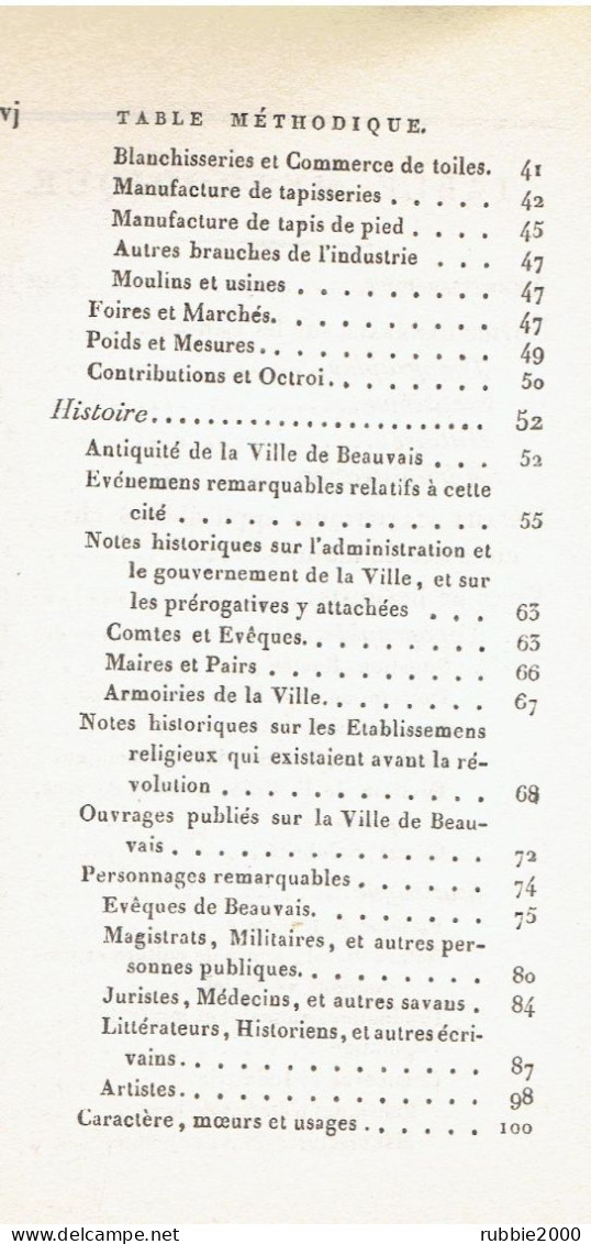 NOTICE SUR LA VILLE ET LES CANTONS DE BEAUVAIS 1815 PAR TREMBLAY REEDITION 1986 LES EDITIONS DU BASTION - Picardie - Nord-Pas-de-Calais