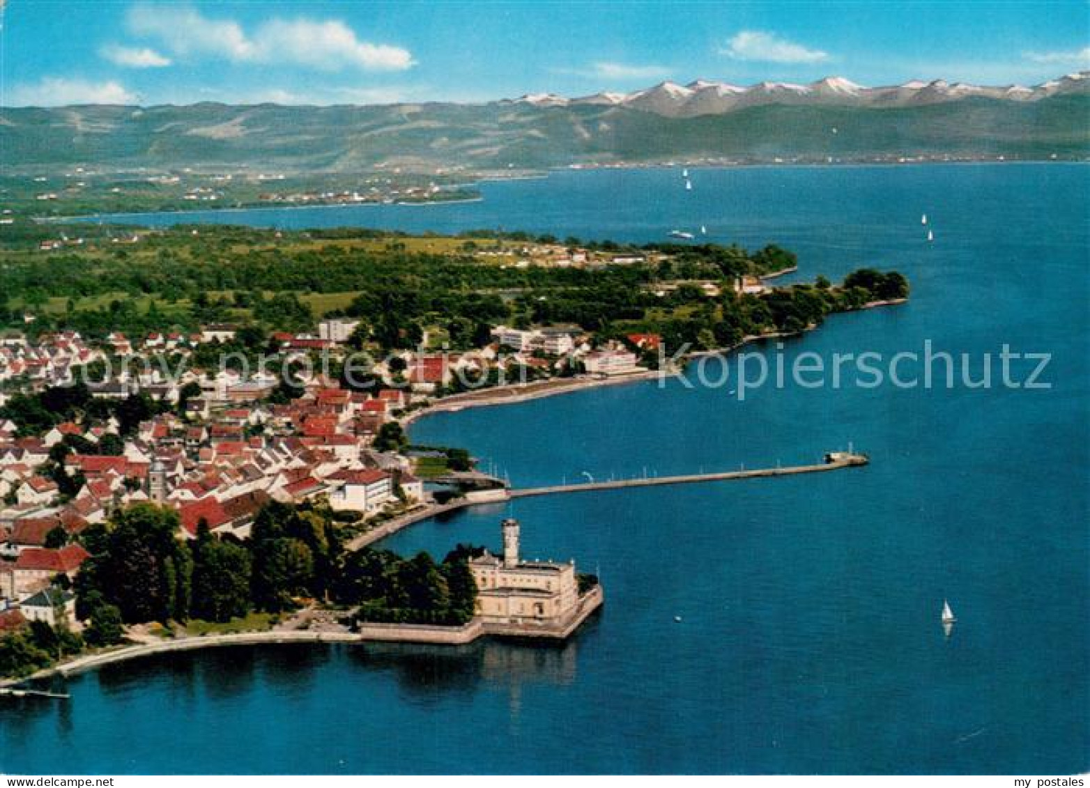 73718660 Langenargen Bodensee Fliegeraufnahme Teilansicht M. See Langenargen Bod - Langenargen