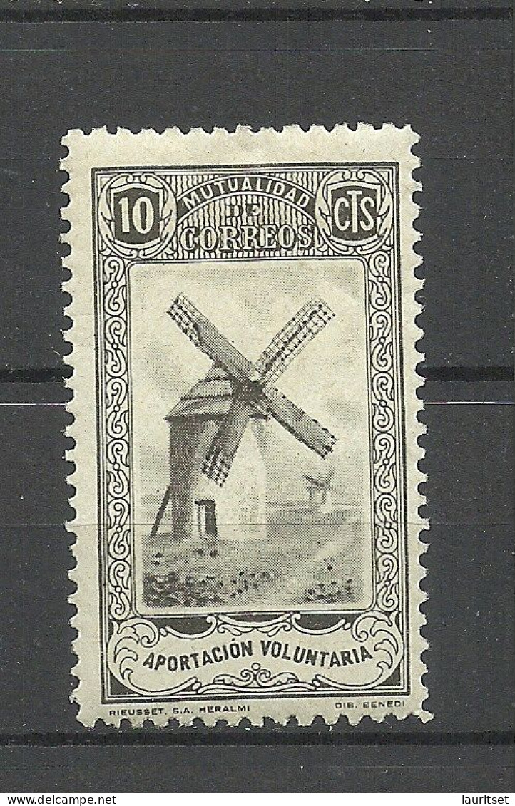 SPAIN Spanien Espana 1930ies Civil War Local Carity Wohlfahrt Wind Mill Windmühle * - Windmills
