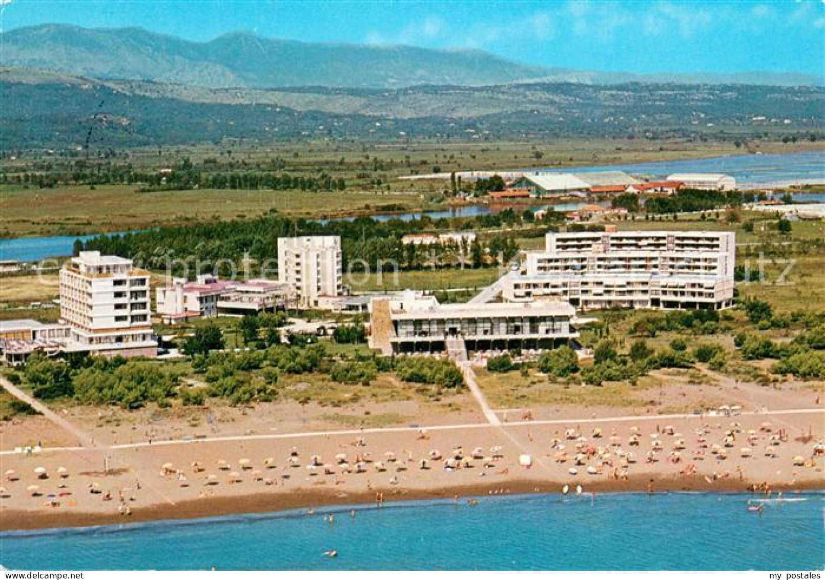 73718210 Ulcinj Montenegro Velika Plaza Hoteli Grand Lido Olympic Bellevue Flieg - Montenegro