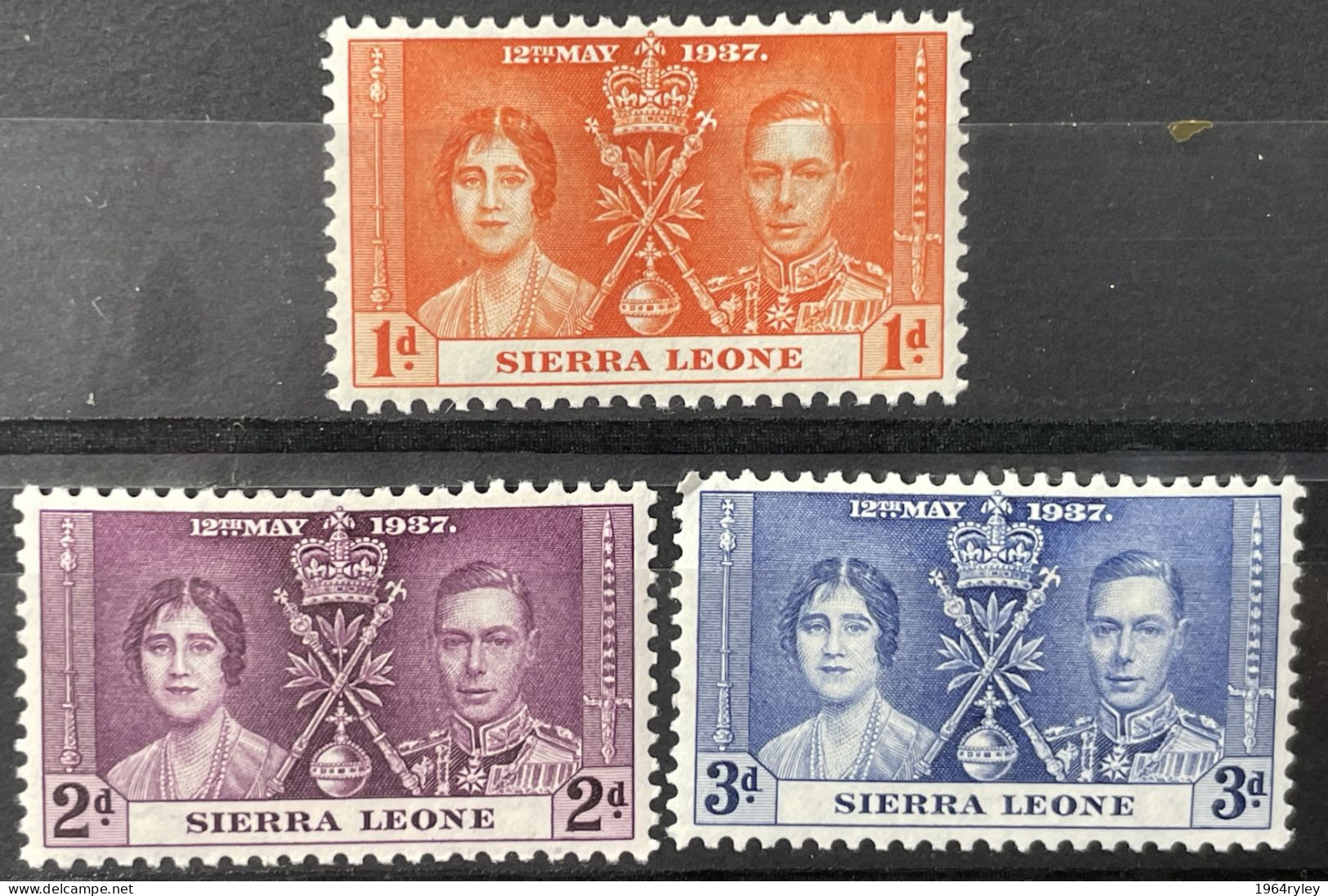 SIERRE LEONE  - MH*  - 1937 CORONATION ISSUE - # 155/157 - Sierra Leone (...-1960)