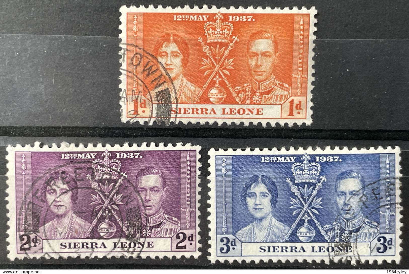 SIERRE LEONE  - (0)  - 1937 CORONATION ISSUE - # 155/157 - Sierra Leone (...-1960)