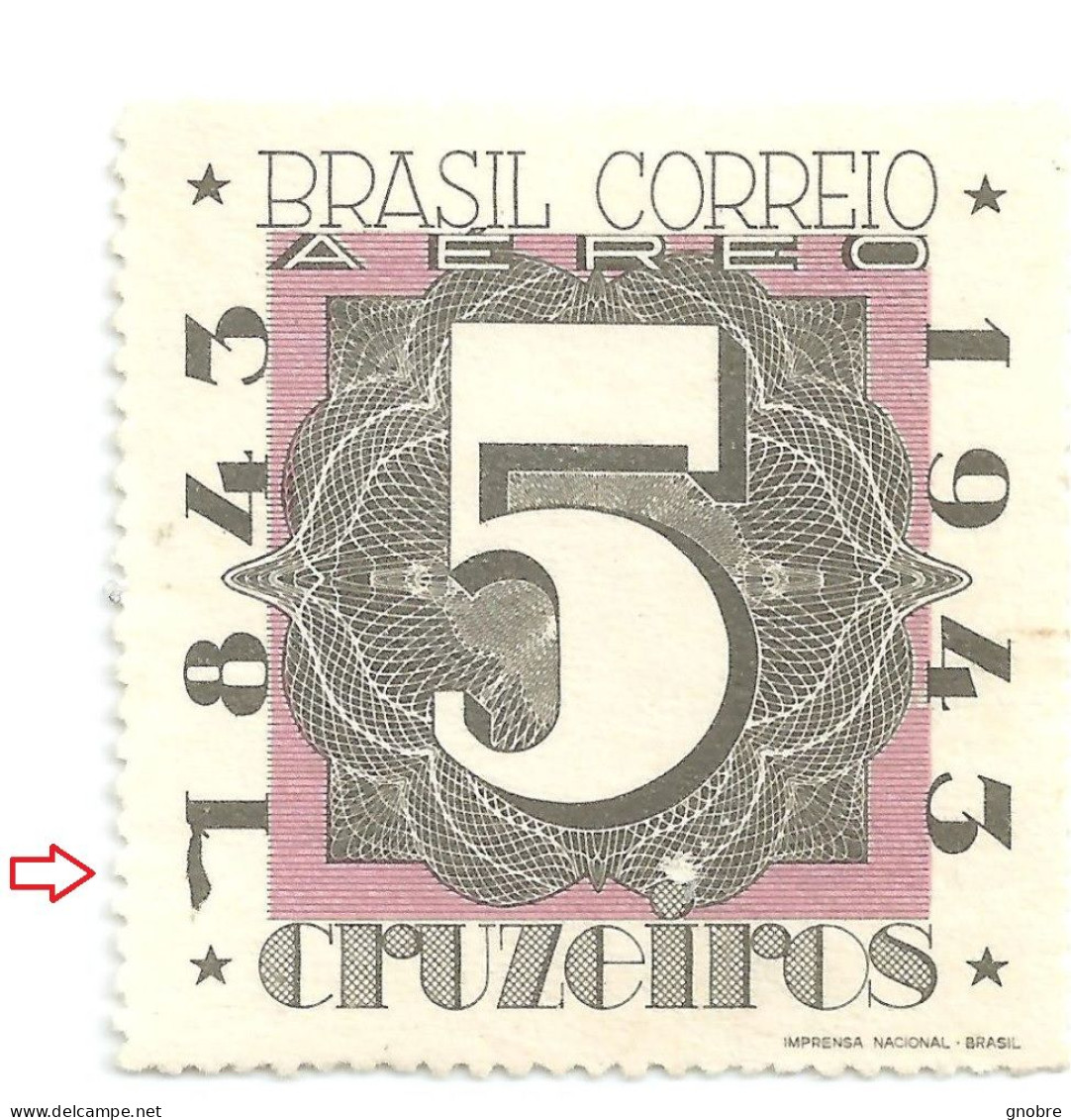 BRAZIL ERROR VARIETY 1943 RHM A050 B1 CENTENARIO DO SELO POSTAL BRAPEX II - Unused Stamps