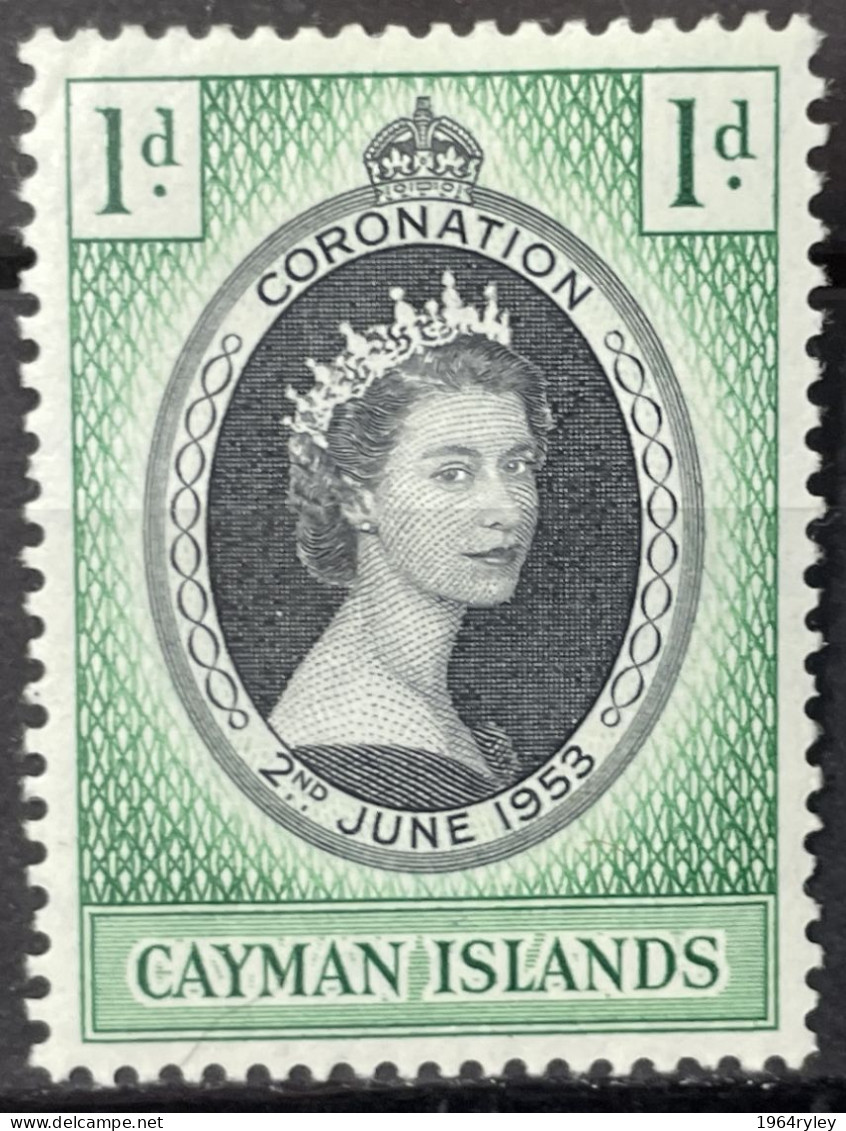 CAYMAN - MH*  - 1953 CORONATION ISSUE - # 162 - Caimán (Islas)