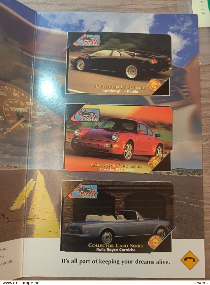 STS Collector Series, Classic Cars- Lamborghini, Porsche, Rolls Royce, Three Cards In Folder - Autres & Non Classés