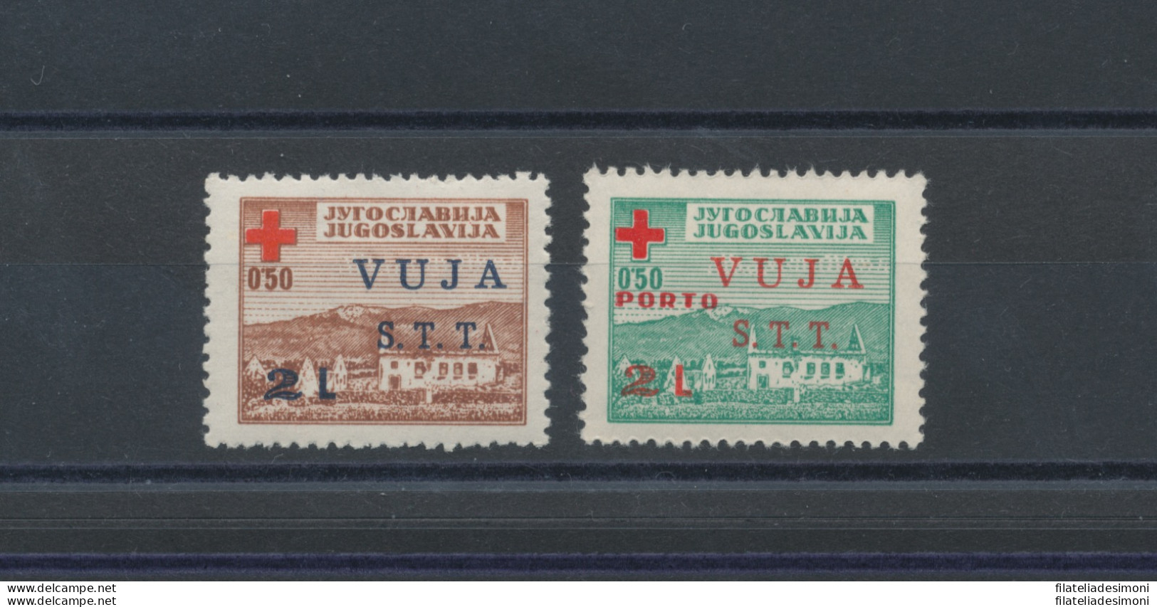 1948 TRIESTE B, N° 4/5 - Pro Croce Rossa , 2 Valori , MNH** - Otros & Sin Clasificación