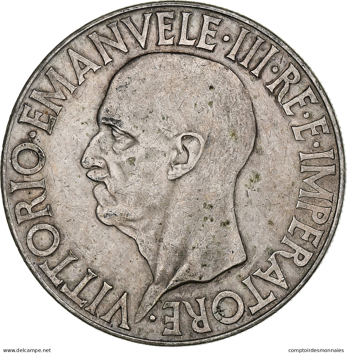 Italie, Vittorio Emanuele III, 20 Lire, 1936-XIV, Rome, Argent, TTB - 1900-1946 : Victor Emmanuel III & Umberto II