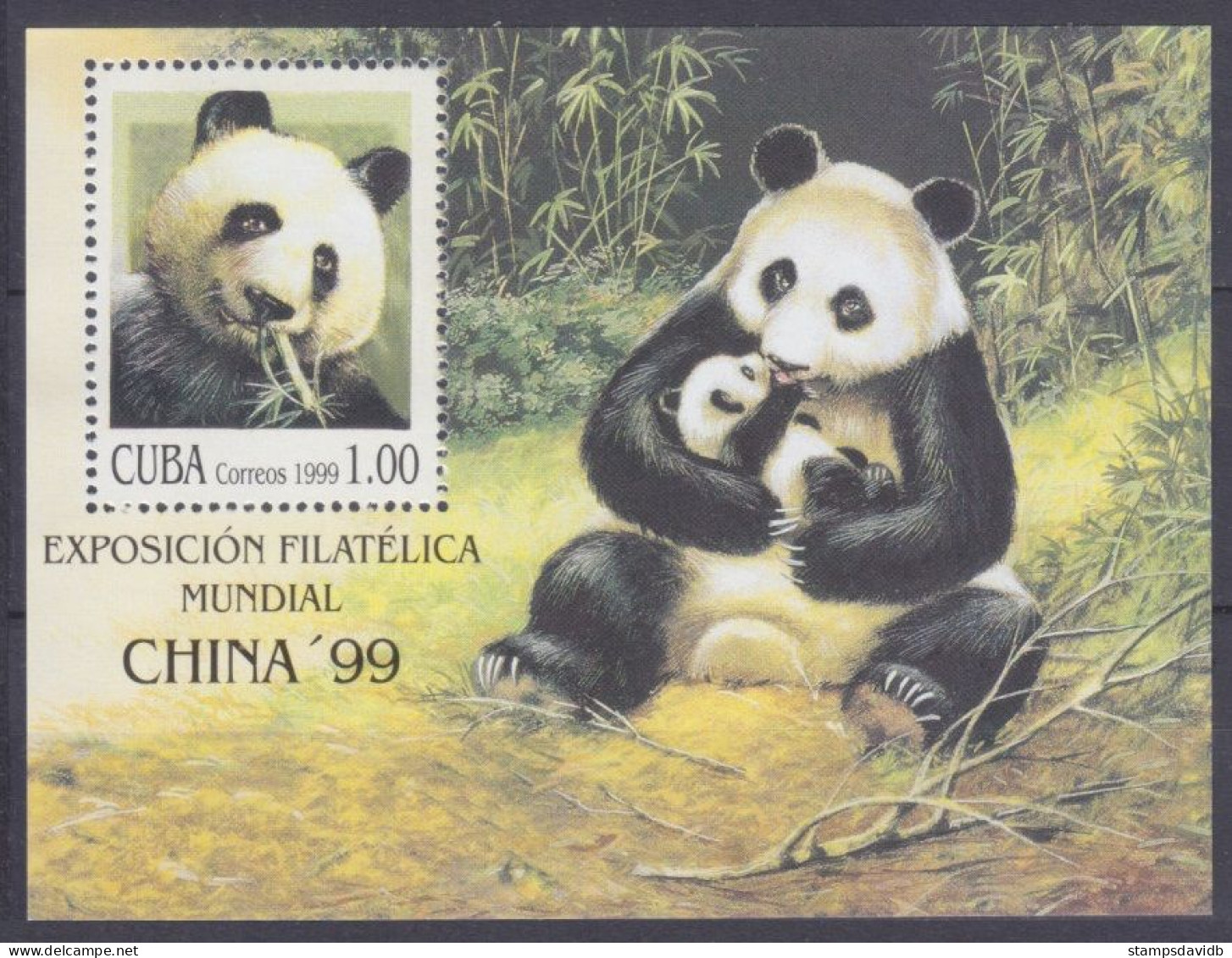 1999 Cuba 4199/B152 Fauna - Panda 4,00 € - Orsi