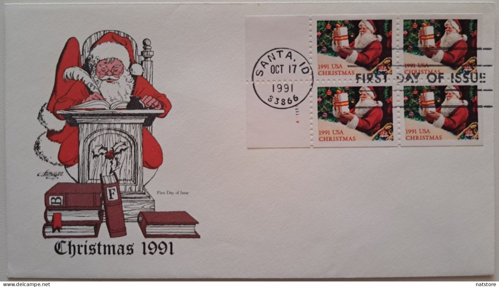 1991..USA.. FDC WITH STAMPS AND POSTMARKS..Christmas Stamps - (29 Cents) - 1991-2000