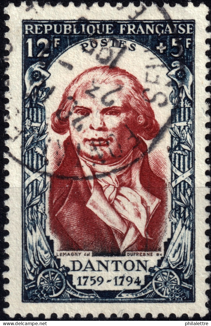 FRANCE - 1950 Yv.870 12fr+5fr Danton - Oblitéré TB - Usati