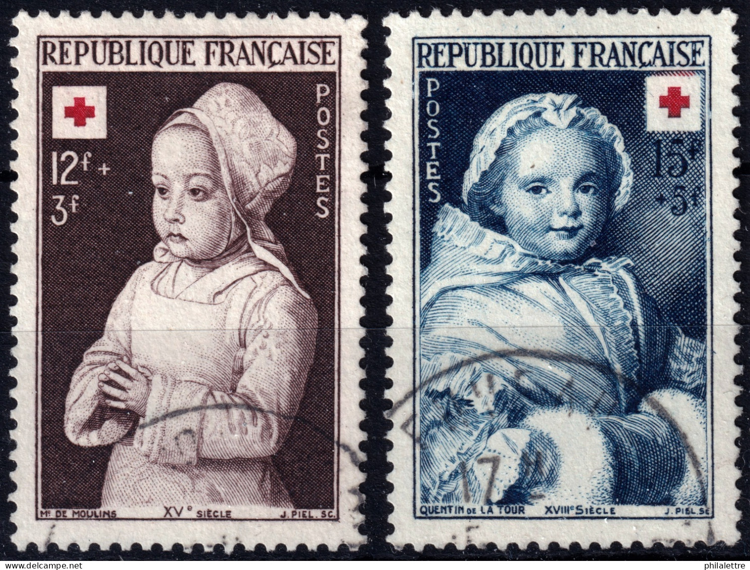 FRANCE - 1951 Yv.914/5 Croix-Rouge - OblitérésTB - Usados