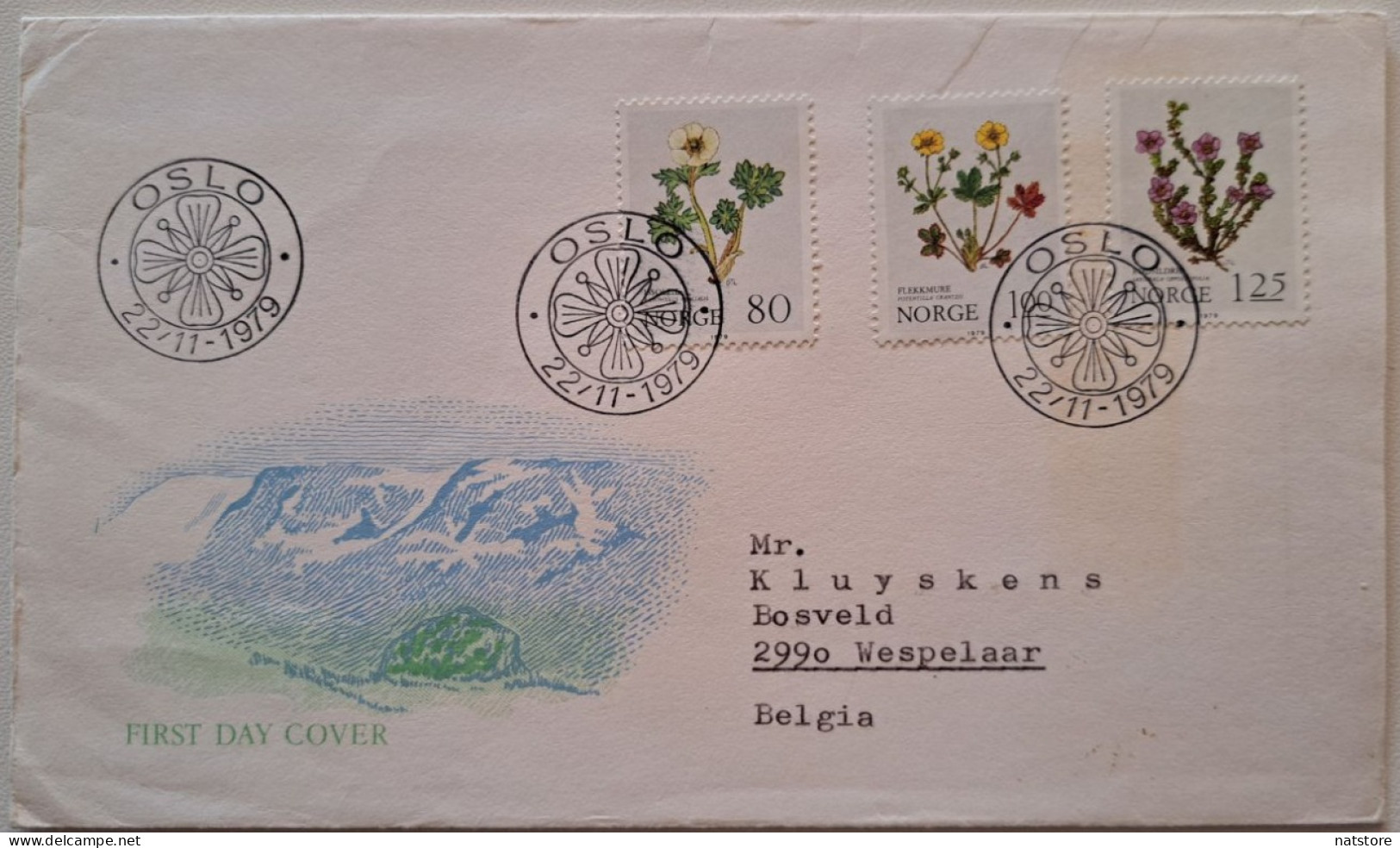 1979..NORWAY.. FDC WITH STAMPS AND POSTMARKS.. PAST MAIL..Mountain Flowers (full Serie) - FDC