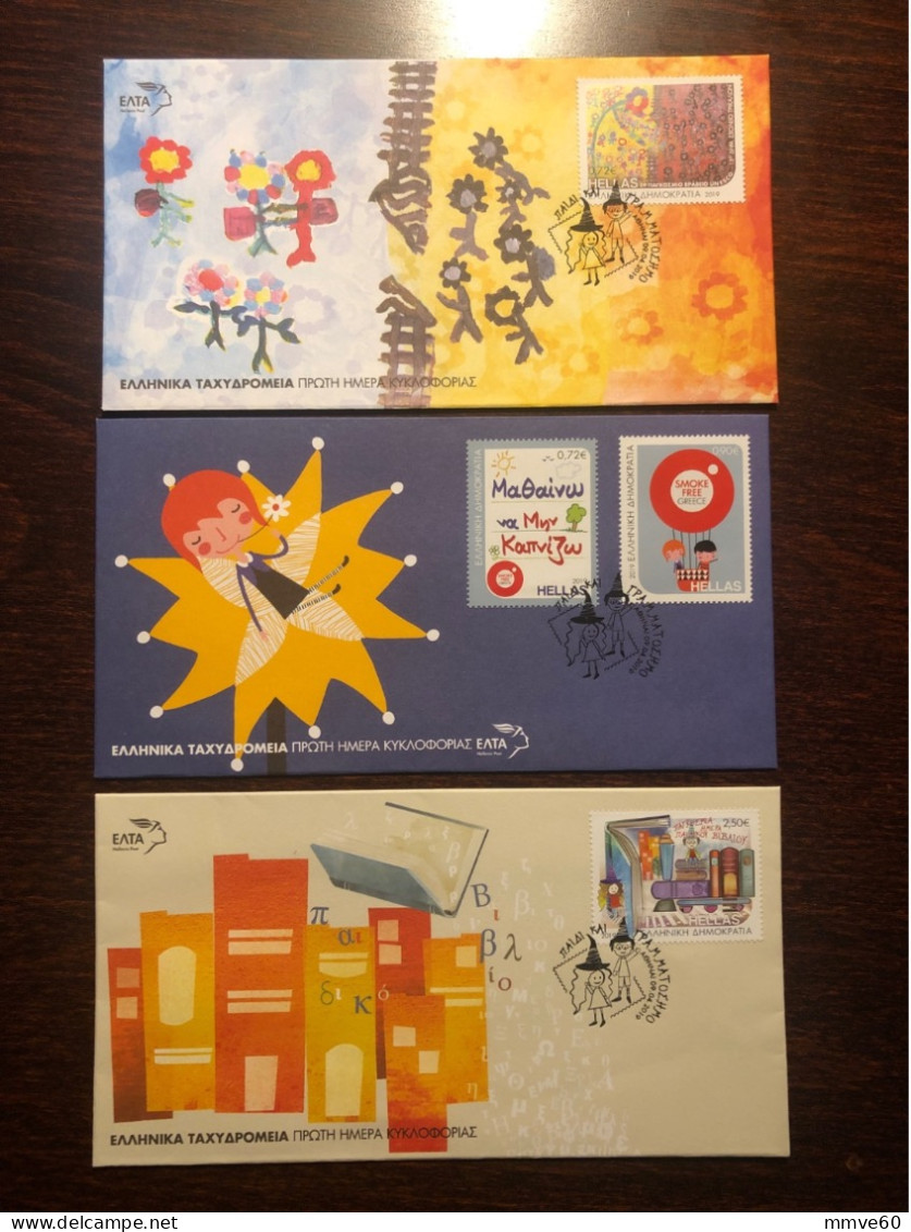 GREECE FDC COVER 2019 YEAR PEDIATRICS SMOKING TOBACCO HEALTH MEDICINE STAMPS - Lettres & Documents