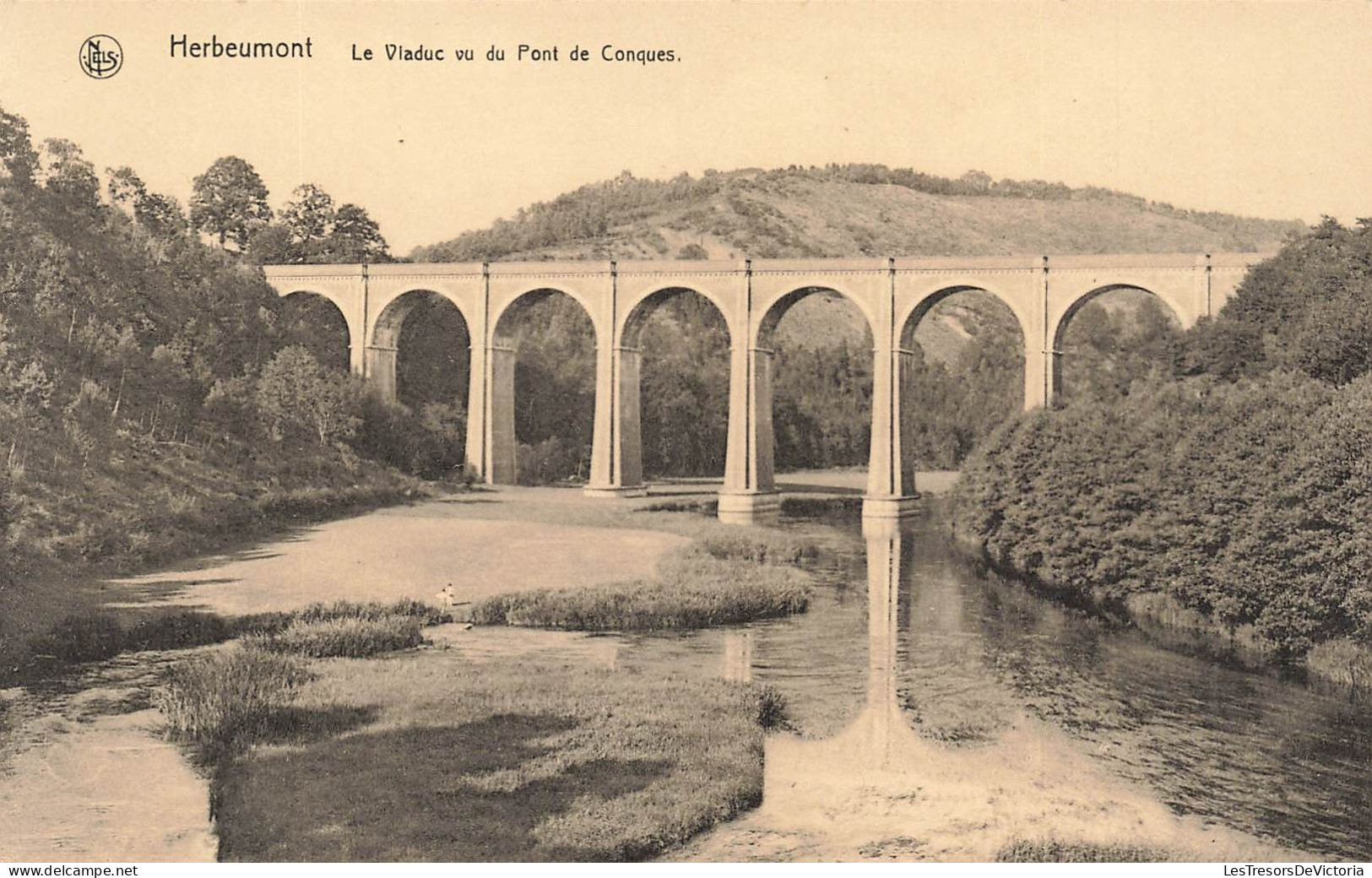 BELGIQUE - Herbeumont - Vue Générale - Le Viaduc Vue Du Pont De Conques  - Carte Postale Ancienne - Virton