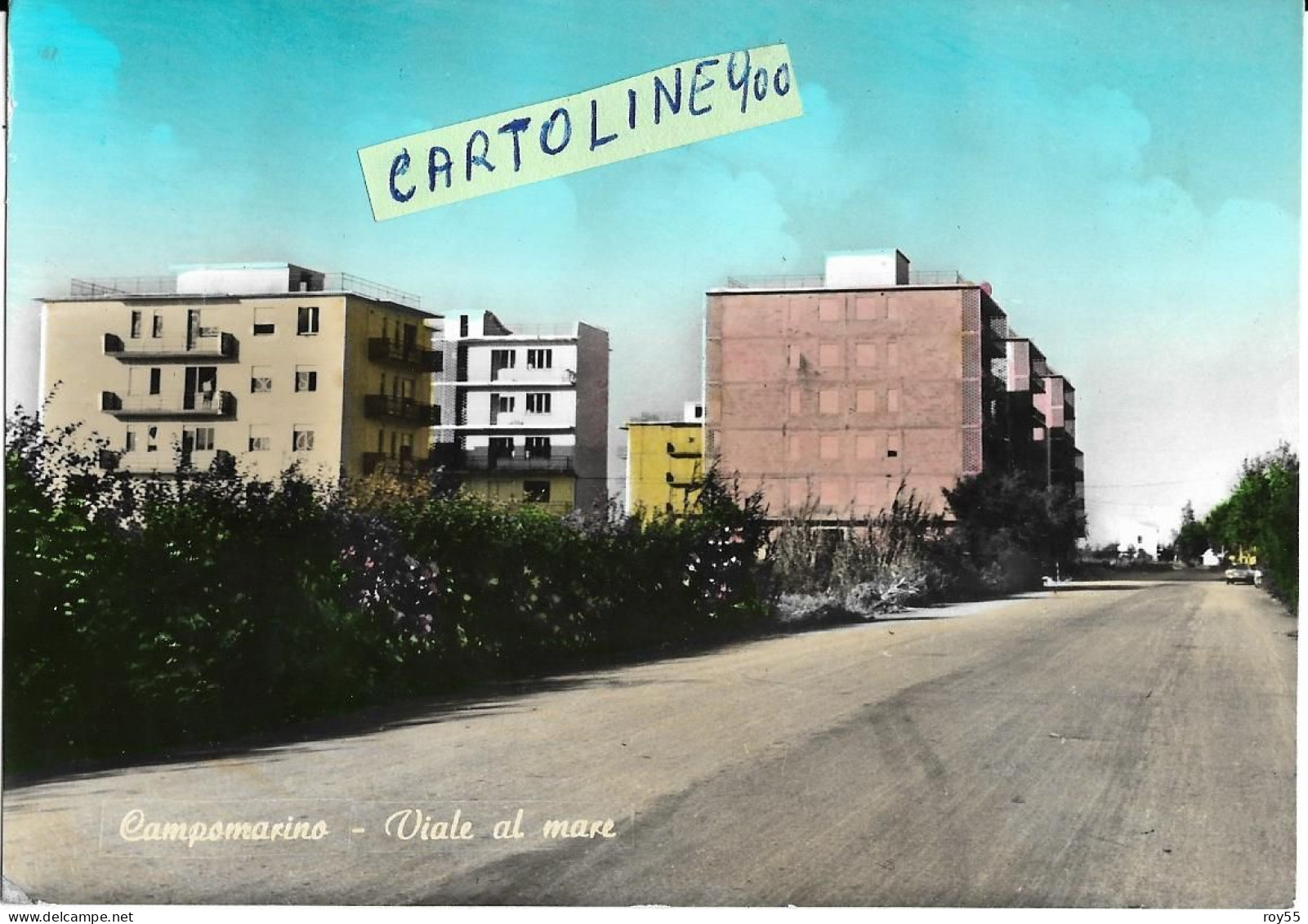 Molise-campobasso-campomarino Viale Al Mare Panoramica Veduta Anni 60 - Autres & Non Classés