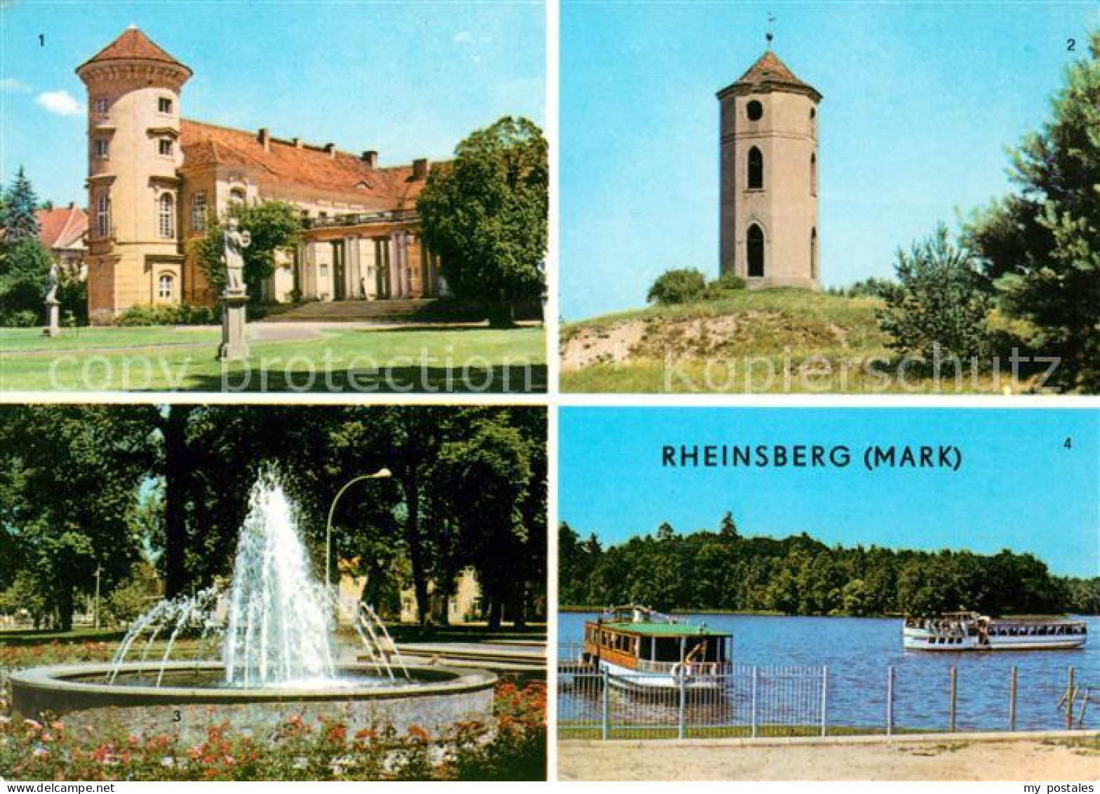 73026287 Rheinsberg Schloss Leuchtturm Springbrunnen Rheinsberg - Zechlinerhütte