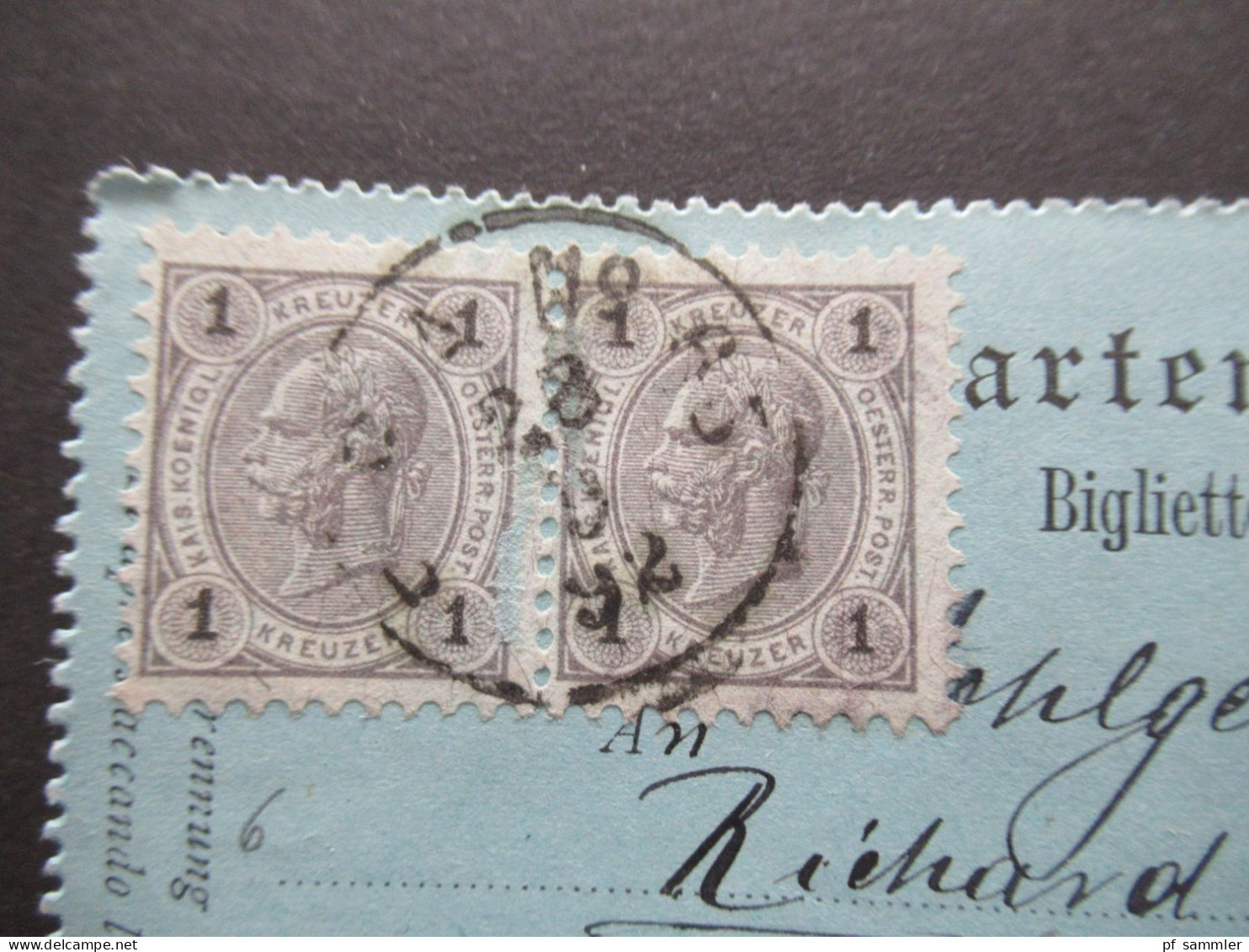 Österreich 1892 Kartenbrief K 17 (Ital.) Mit 2x Zusatzfrankatur Und Stempel F.P.A. No 65 / Fahrendes Postamt Nach Marien - Carte-Lettere