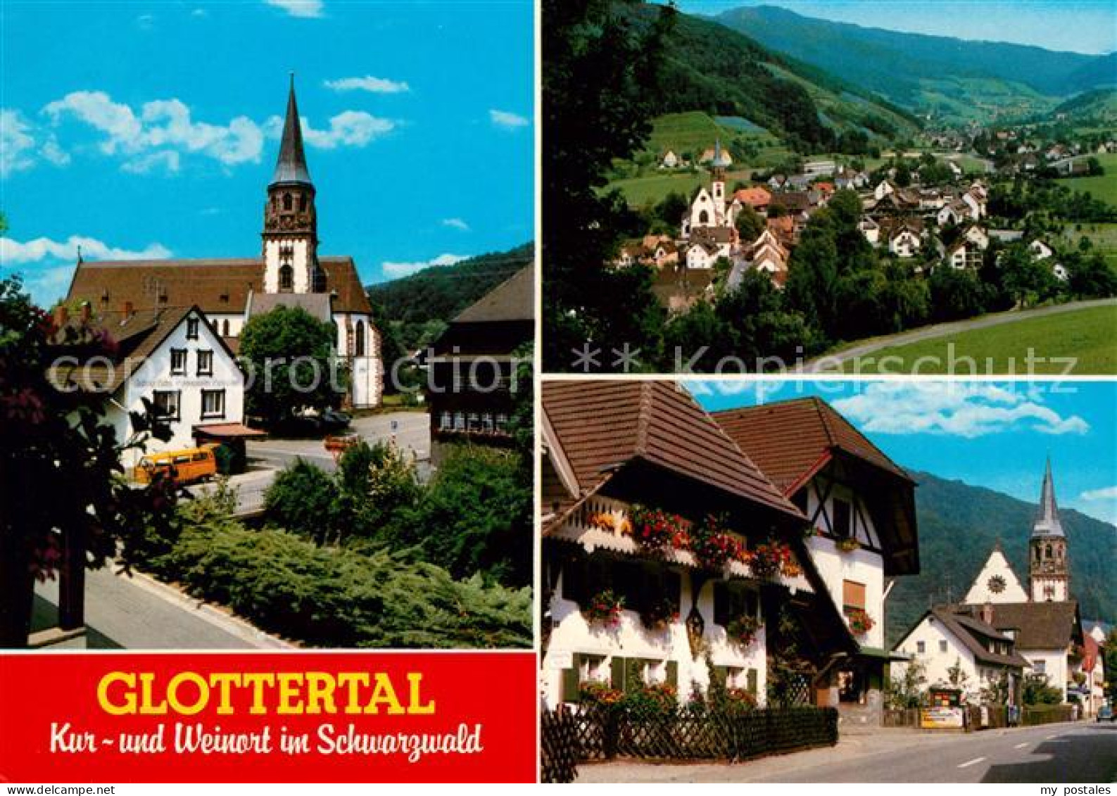 73022479 Glottertal Kirche Panorama Ortsmotiv Glottertal - Glottertal