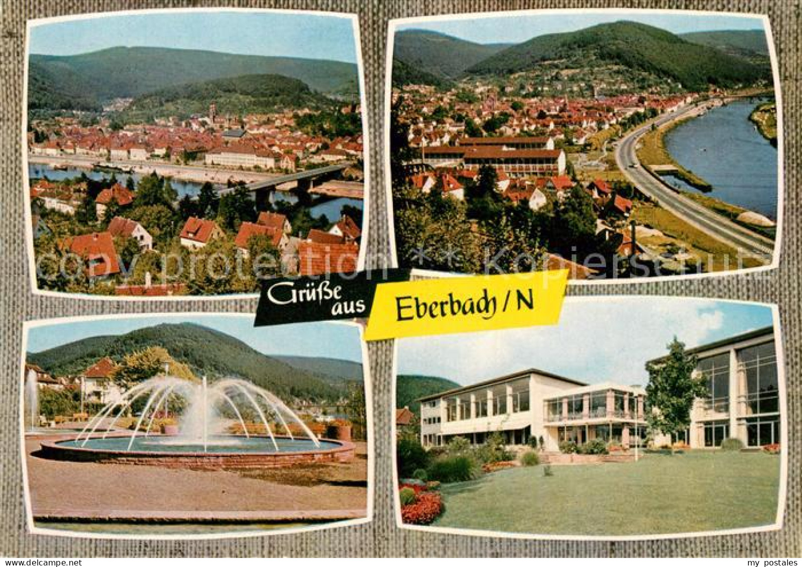 73021749 Eberbach Neckar Panorama Stadtblick Springbrunnen Kurhaus Eberbach Neck - Eberbach
