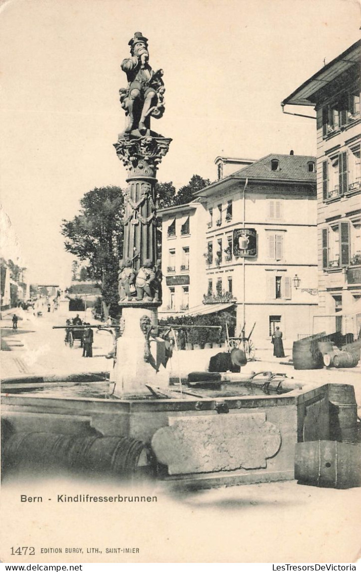 SUISSE - Bern - Kindlifresserbrunne - Animé - Vue D'une Rue - Carte Postale Ancienne - Bern