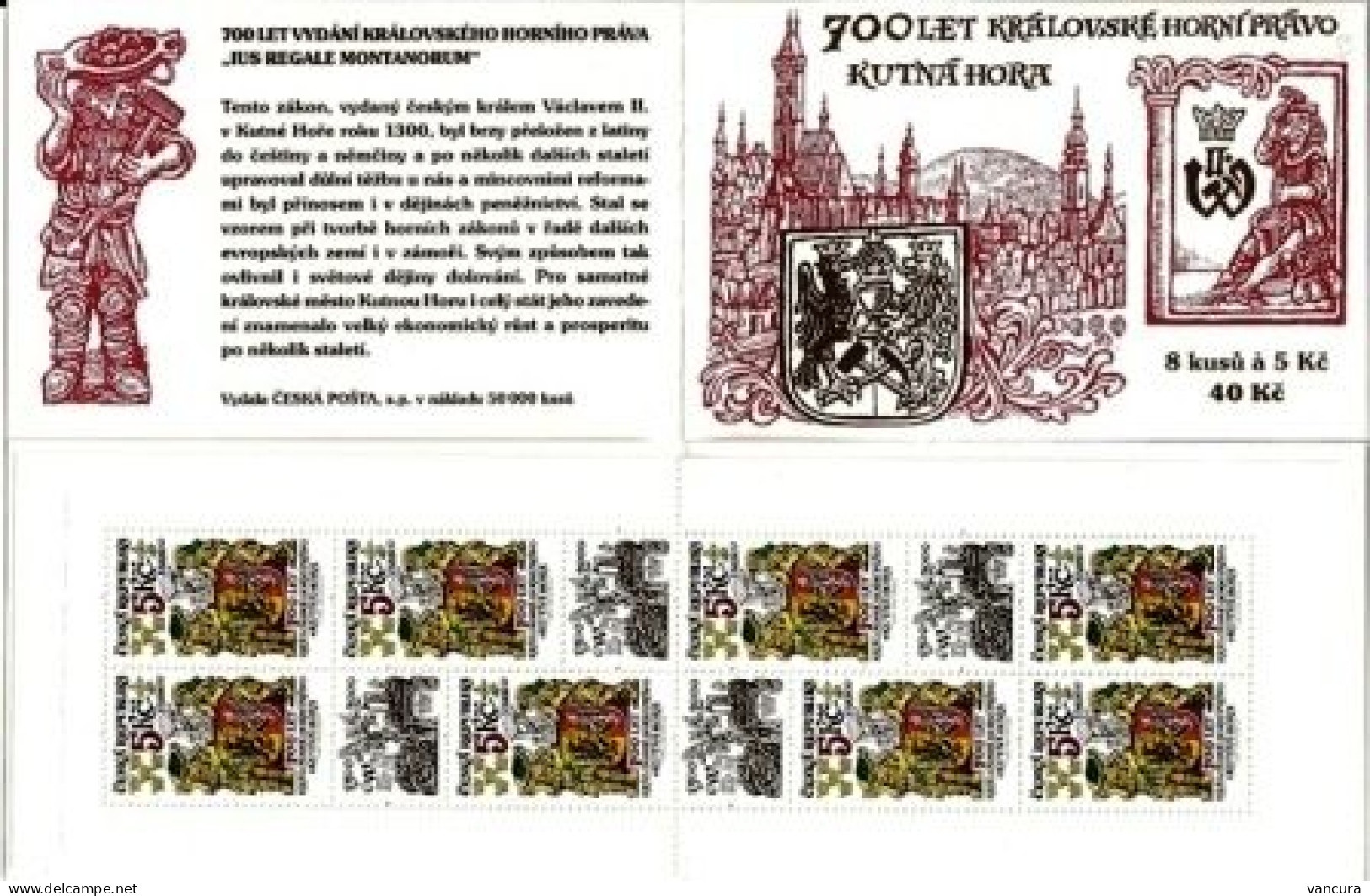 Booklet 247 Czech Republic Czech Kutna Hora Kuttenberg Silver Mining 2000 - Minerals