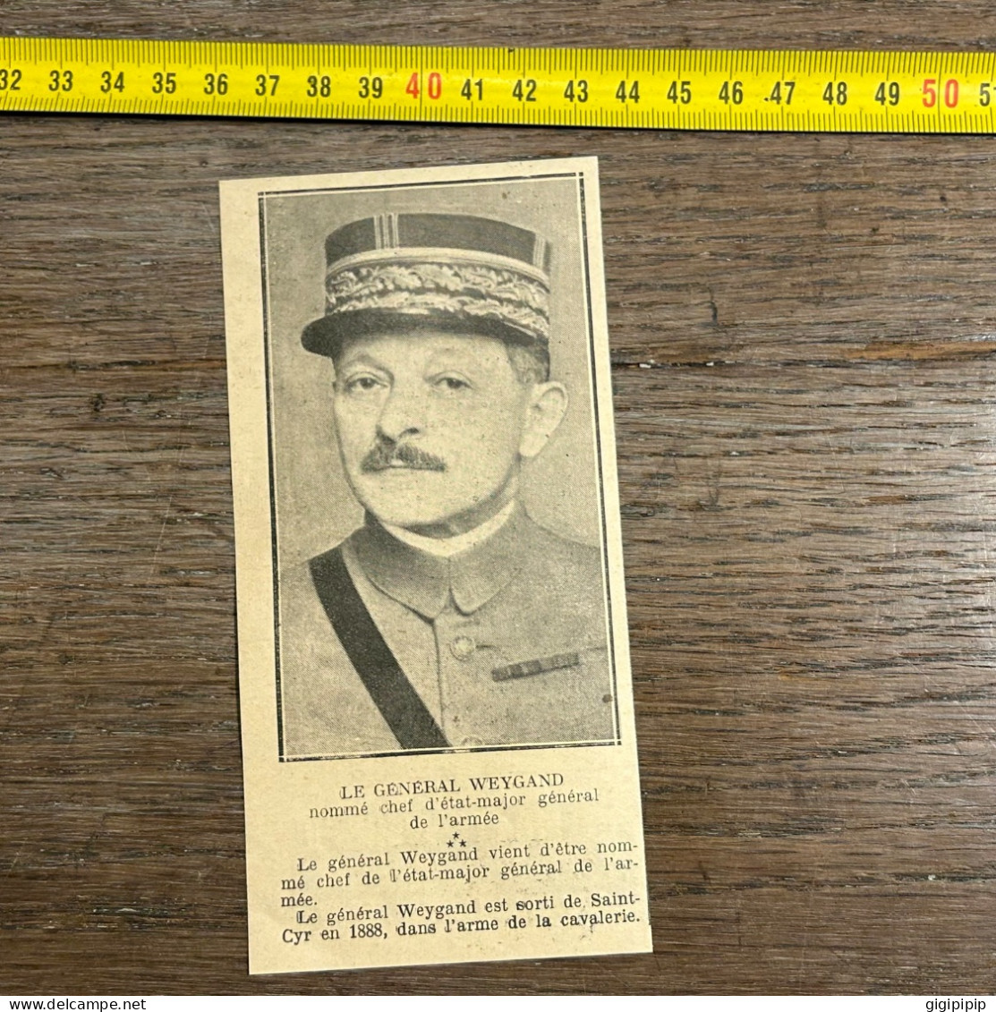 1930 GHI2 LE GENERAL WEYGAND Nommé Chef D'état-major Général De L'armée - Collections