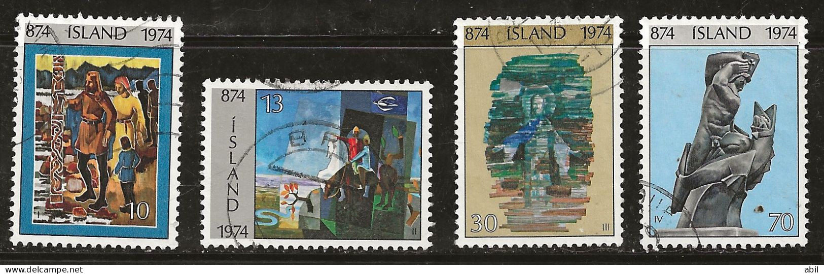 Islande 1974 N° Y&T : 438 à 441 Obl. - Gebraucht