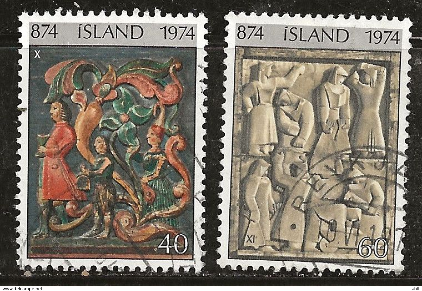 Islande 1974 N° Y&T : 449 Et 450 Obl. - Usati