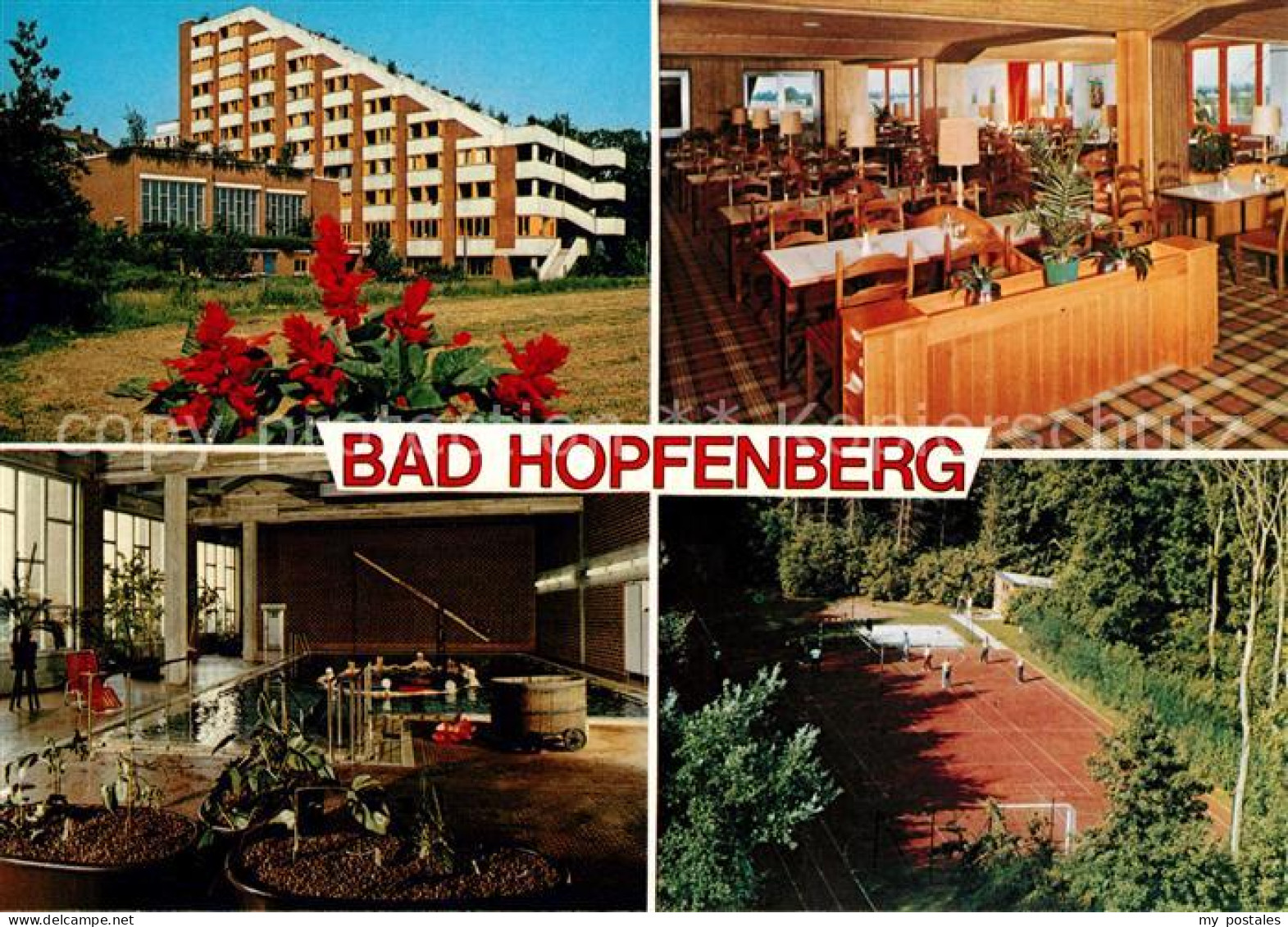 73019217 Petershagen Weser Bad Hopfenburg Hotel Gastraum Hallenbad Tennisplatz P - Petershagen