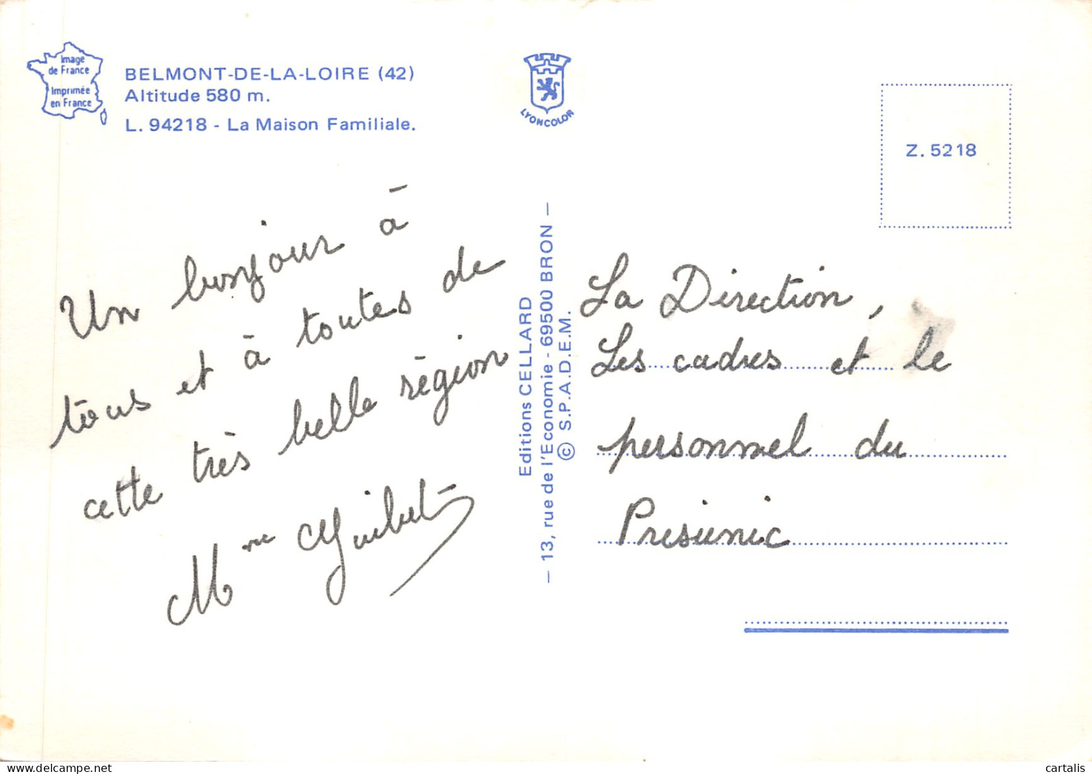 42-BELMONT DE LA LOIRE-N 590-B/0321 - Belmont De La Loire