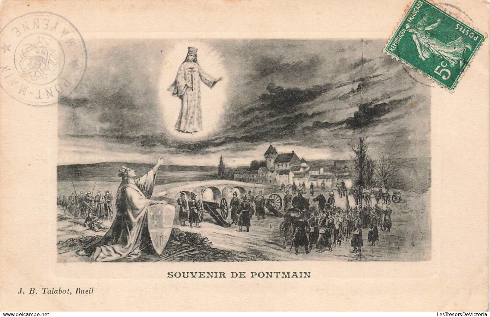 FRANCE - Souvenir De Pontaim - La Sainte Marie - Des Personnes En Train De Regarder - Prier - Carte Postale Ancienne - Pontmain