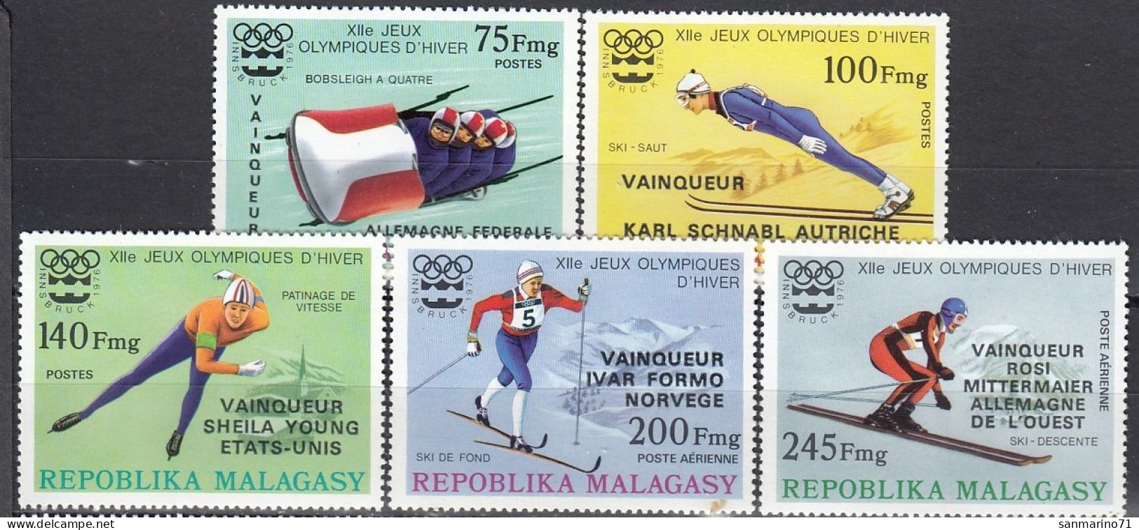 MADAGASCAR 802-806,unused - Hiver 1976: Innsbruck