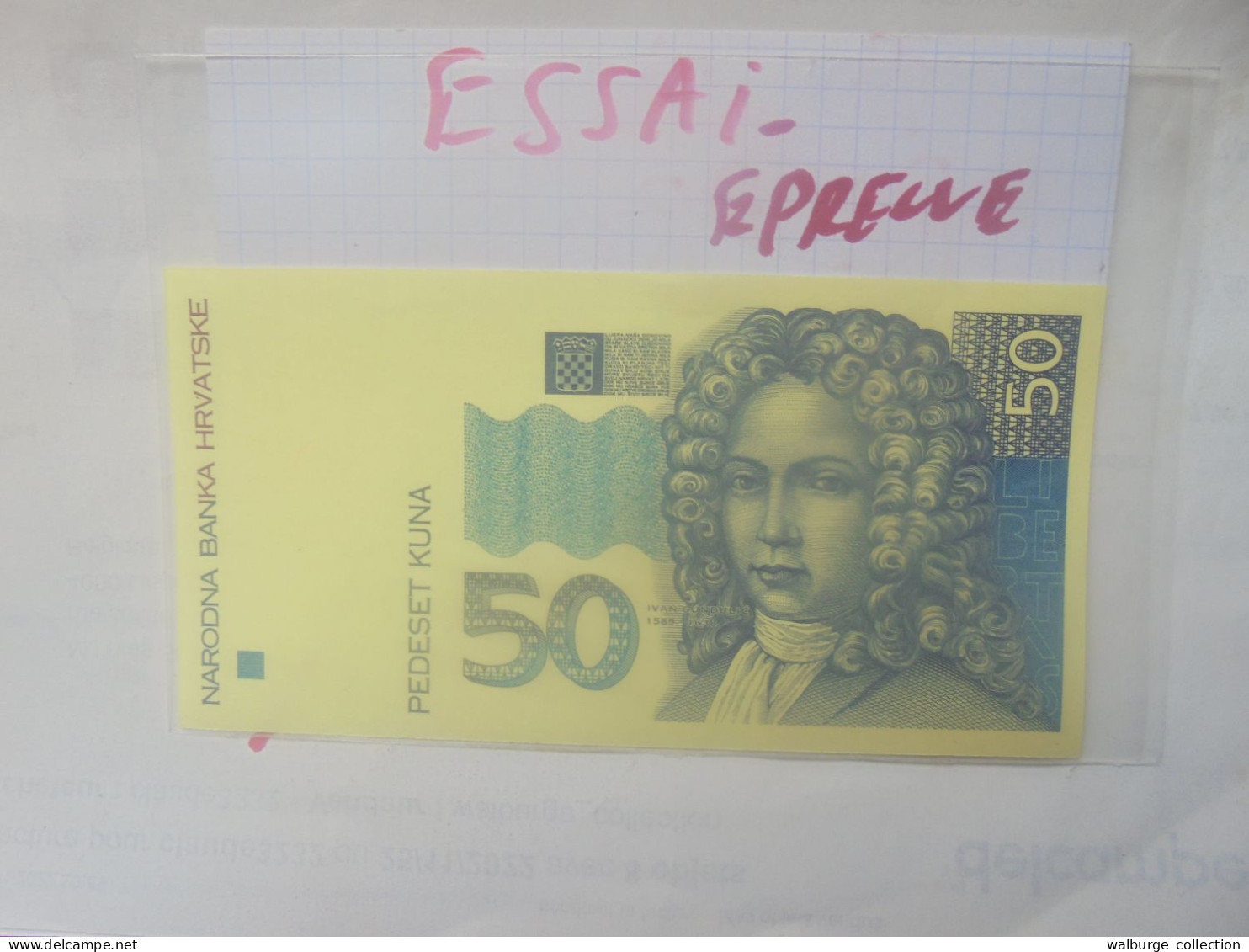 +++EPREUVE Ou ESSAI+++CROATIE 50 KUNA 1993+++(B.33) - Croatie