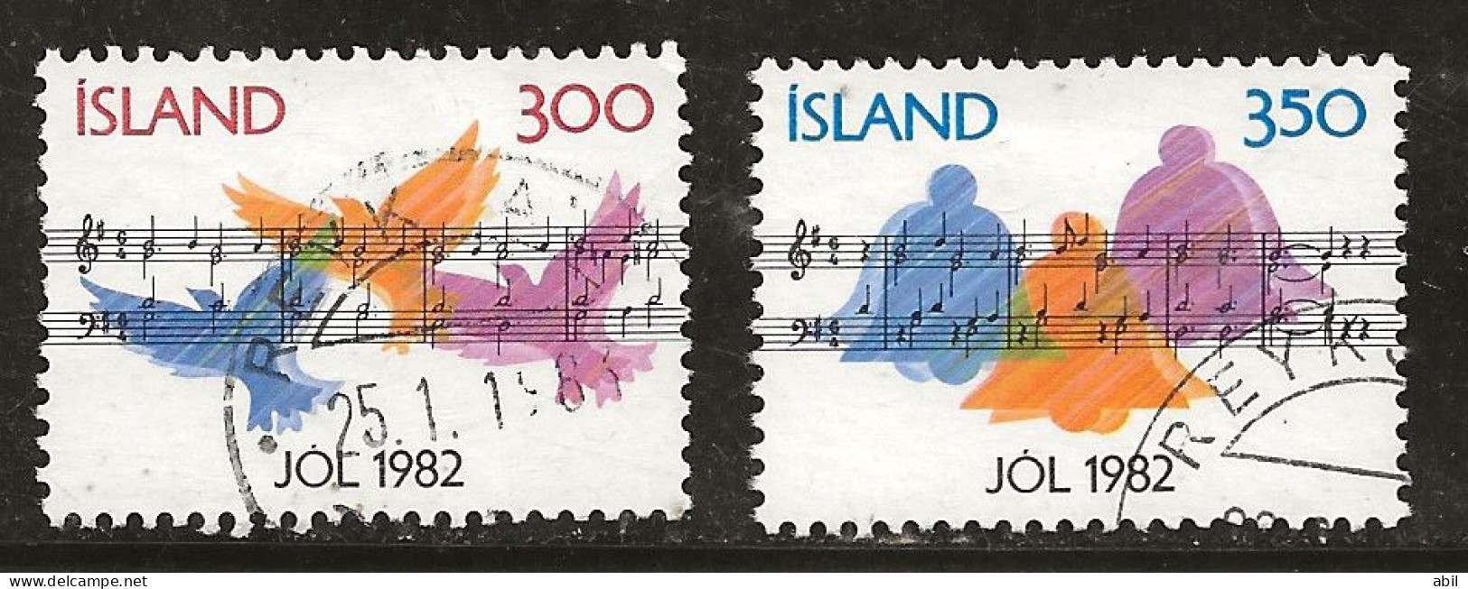 Islande 1982 N° Y&T : 543 Et 544 Obl. - Usati