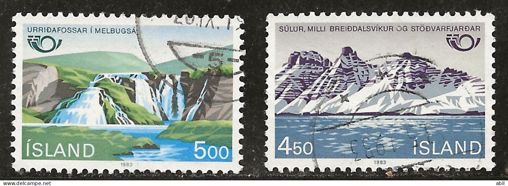 Islande 1983 N° Y&T : 549 Et 550 Obl. - Usati