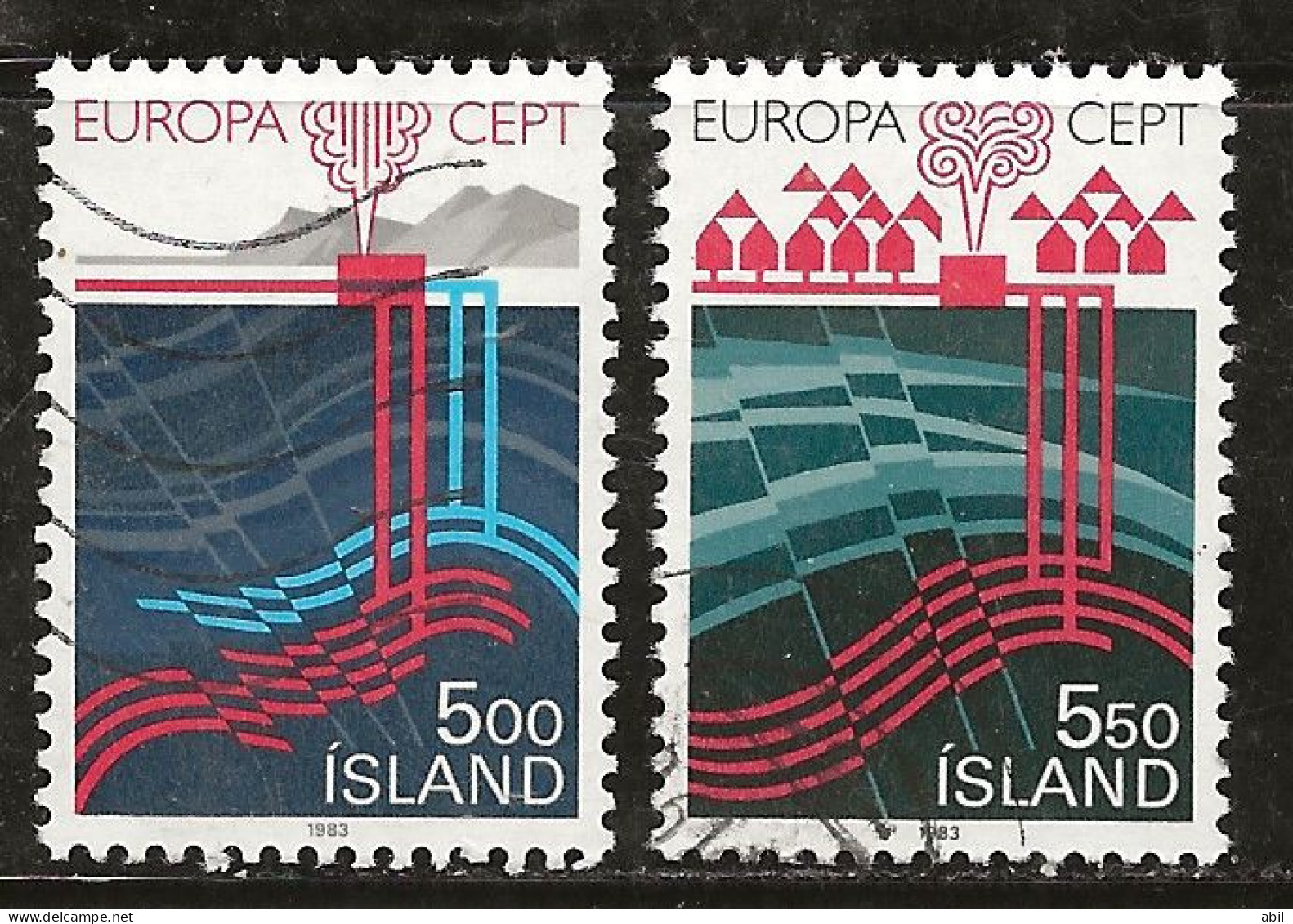 Islande 1983 N° Y&T : 551 Et 552 Obl. - Gebraucht