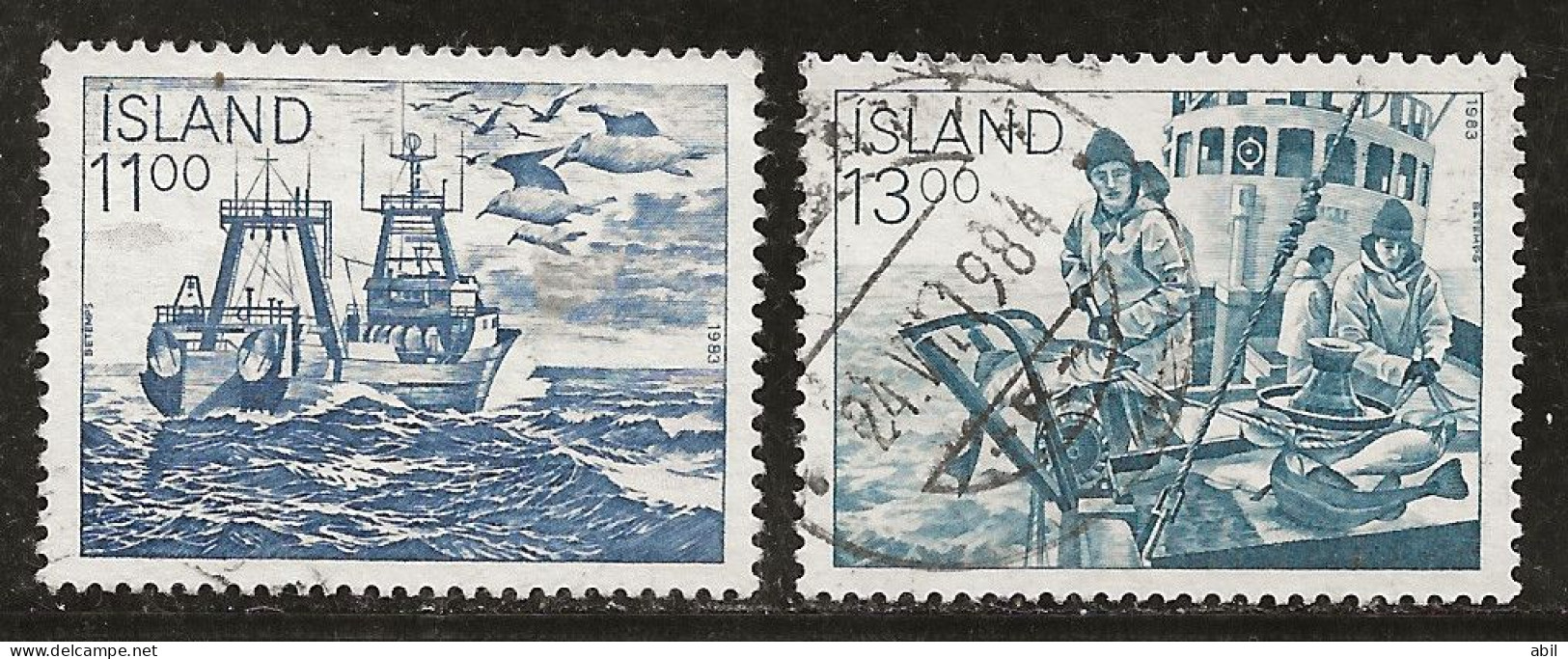 Islande 1983 N° Y&T : 553 Et 554 Obl. - Gebruikt