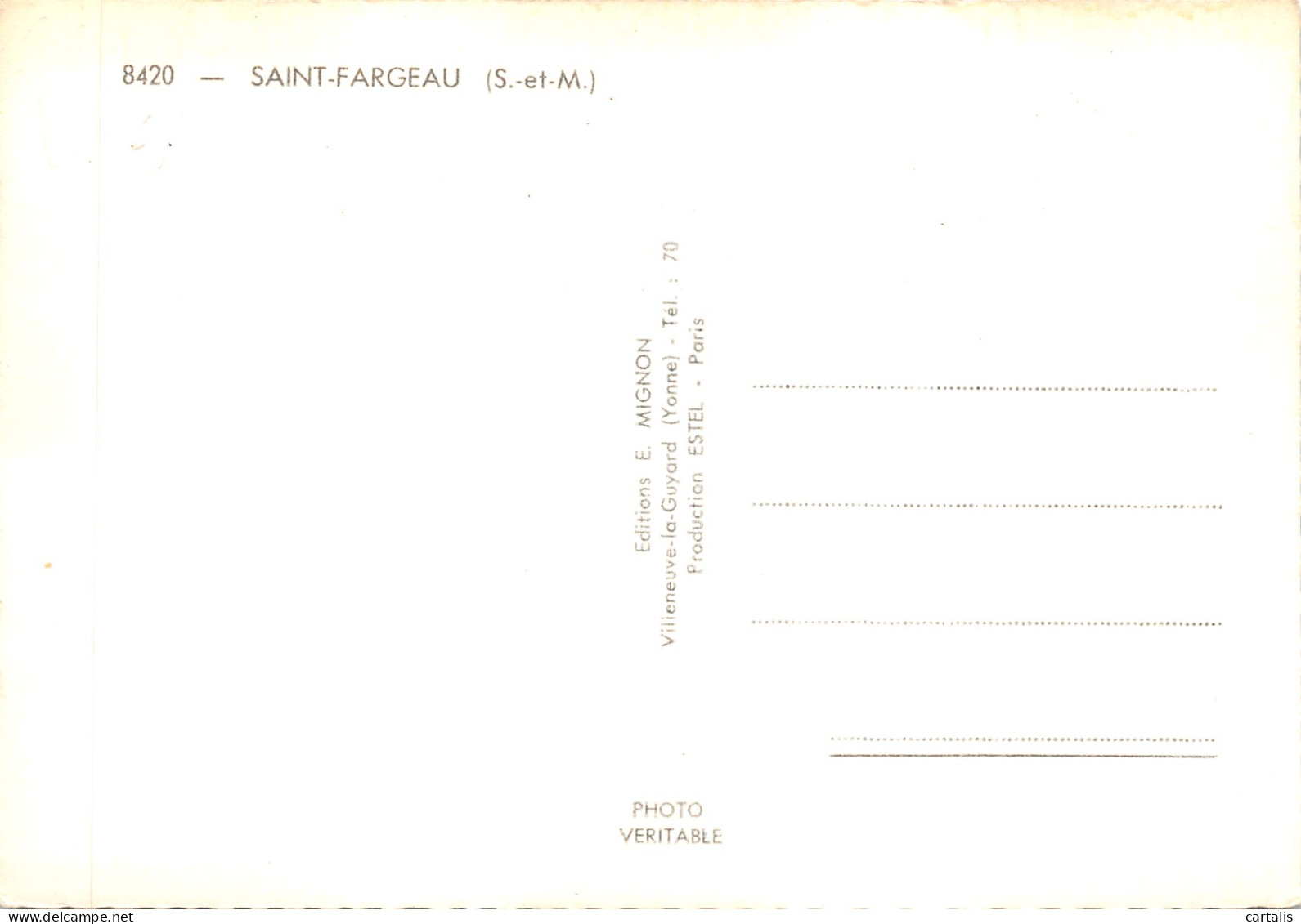 77-SAINT FARGEAU-N 593-D/0161 - Saint Fargeau Ponthierry