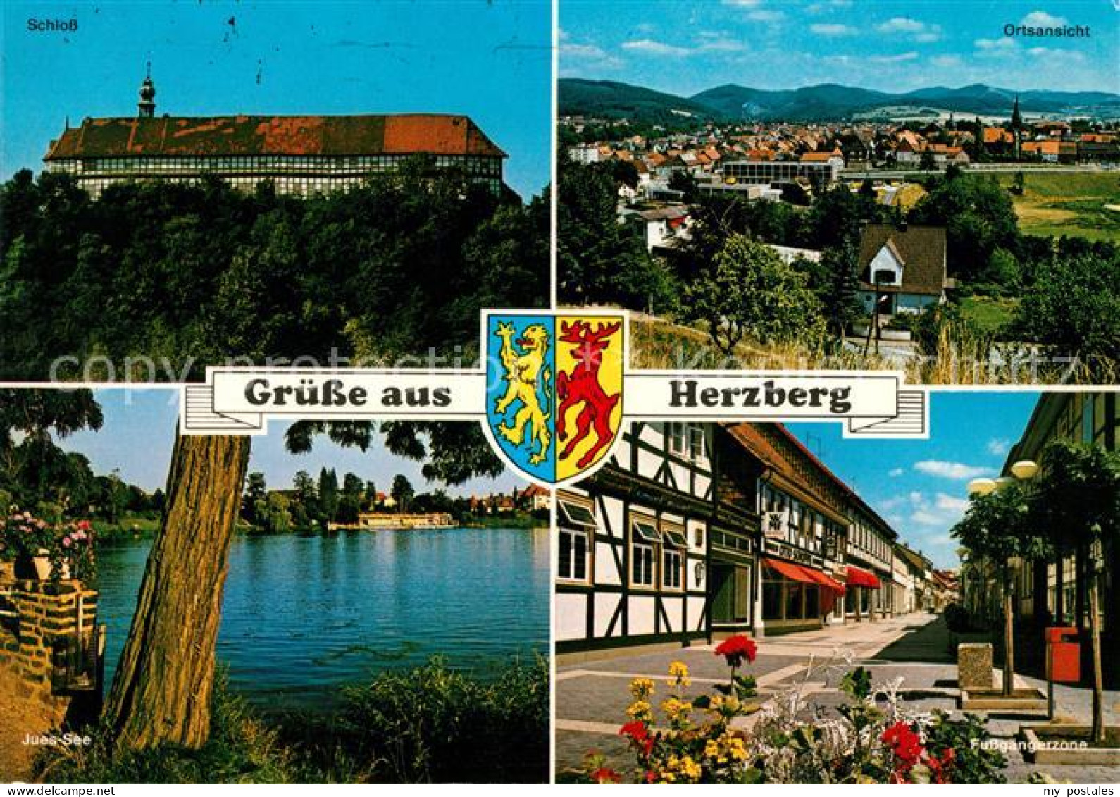 73018370 Herzberg Harz Schloss Ortsansicht Jues See Fussgaengerzone Herzberg Har - Herzberg