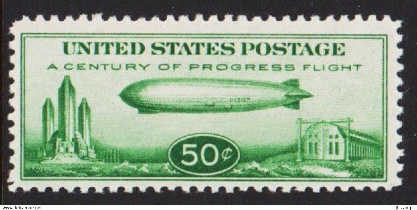 1932. USA. 50 C. Chicagofahrt Des Luftschiffs Graf Zeppelin, Never Hinged.  Beautiful Stamp.  - JF542815 - Nuevos