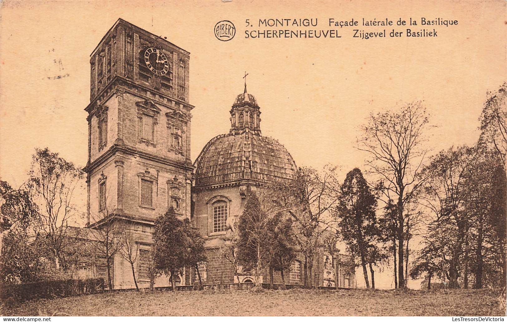 BELGIQUE - Montaigu - Vue Sur La Façade Latérale De La Basilique - Carte Postale Ancienne - Leuven