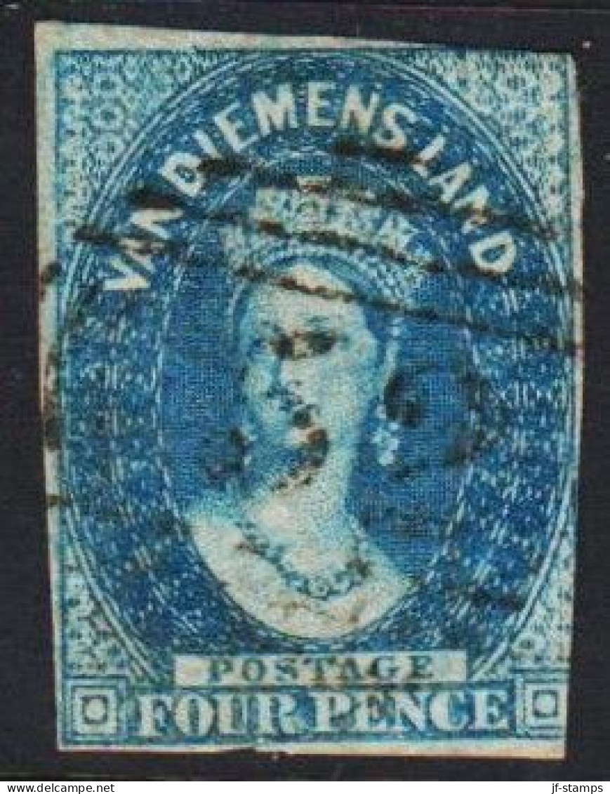 1857. Tasmania. VAN DIEMENS LAND Victoria. FOUR PENCE. Watermark.  - JF542881 - Oblitérés