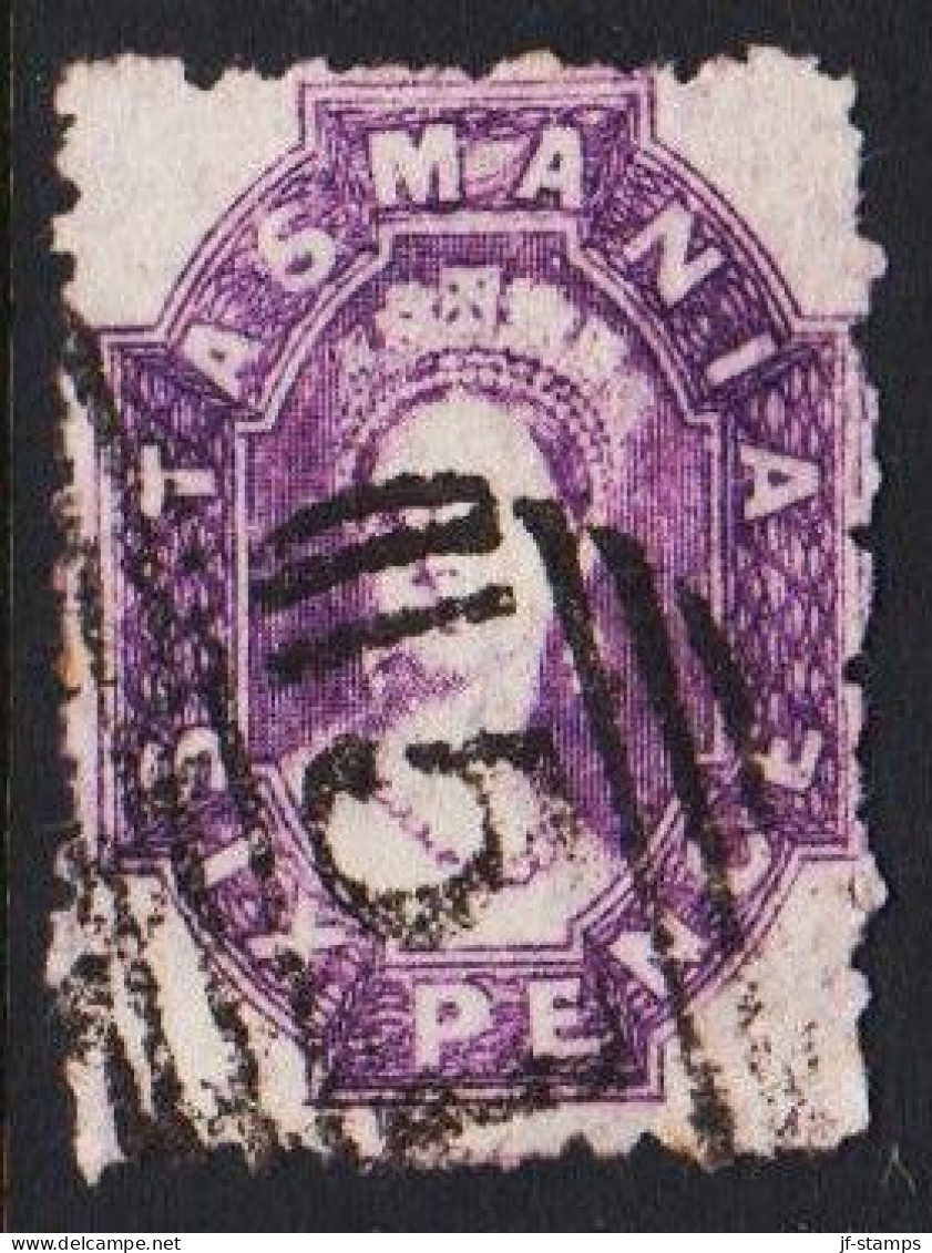 1864-1871. Tasmania. VAN DIEMENS LAND Victoria. SIX PENCE.  Perforated 10.  - JF542885 - Used Stamps