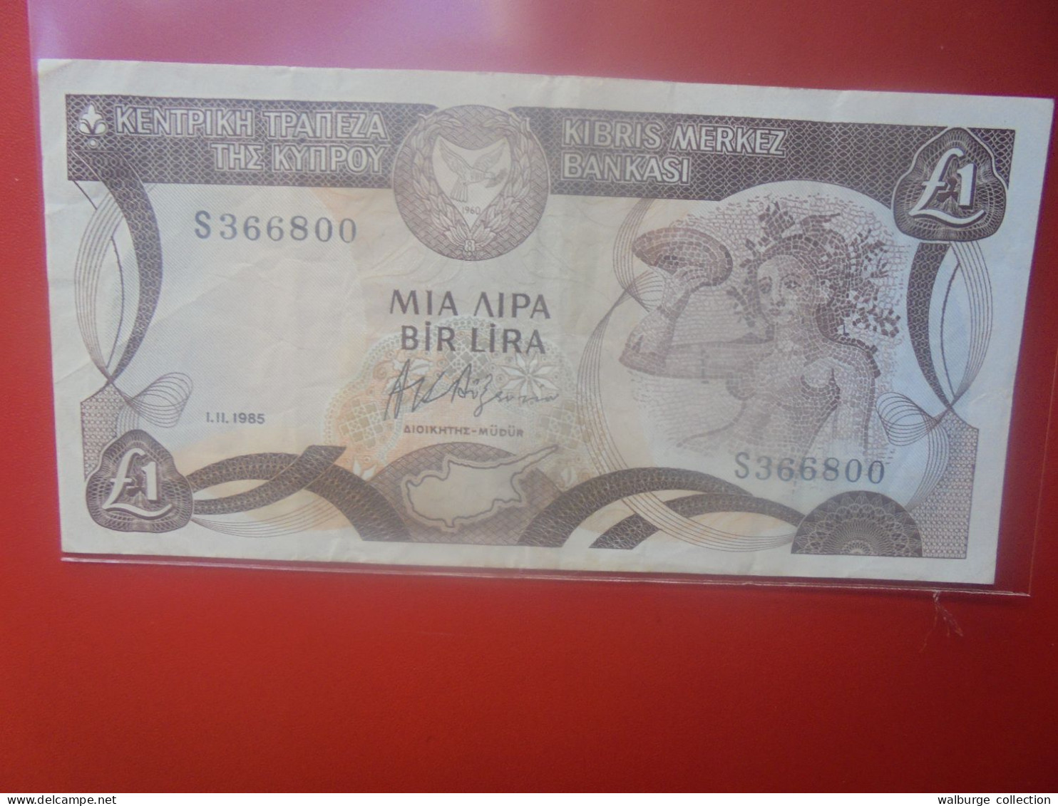 CHYPRE 1 POUND 1985 Circuler COTES:13,5-65$ (B.33) - Cyprus